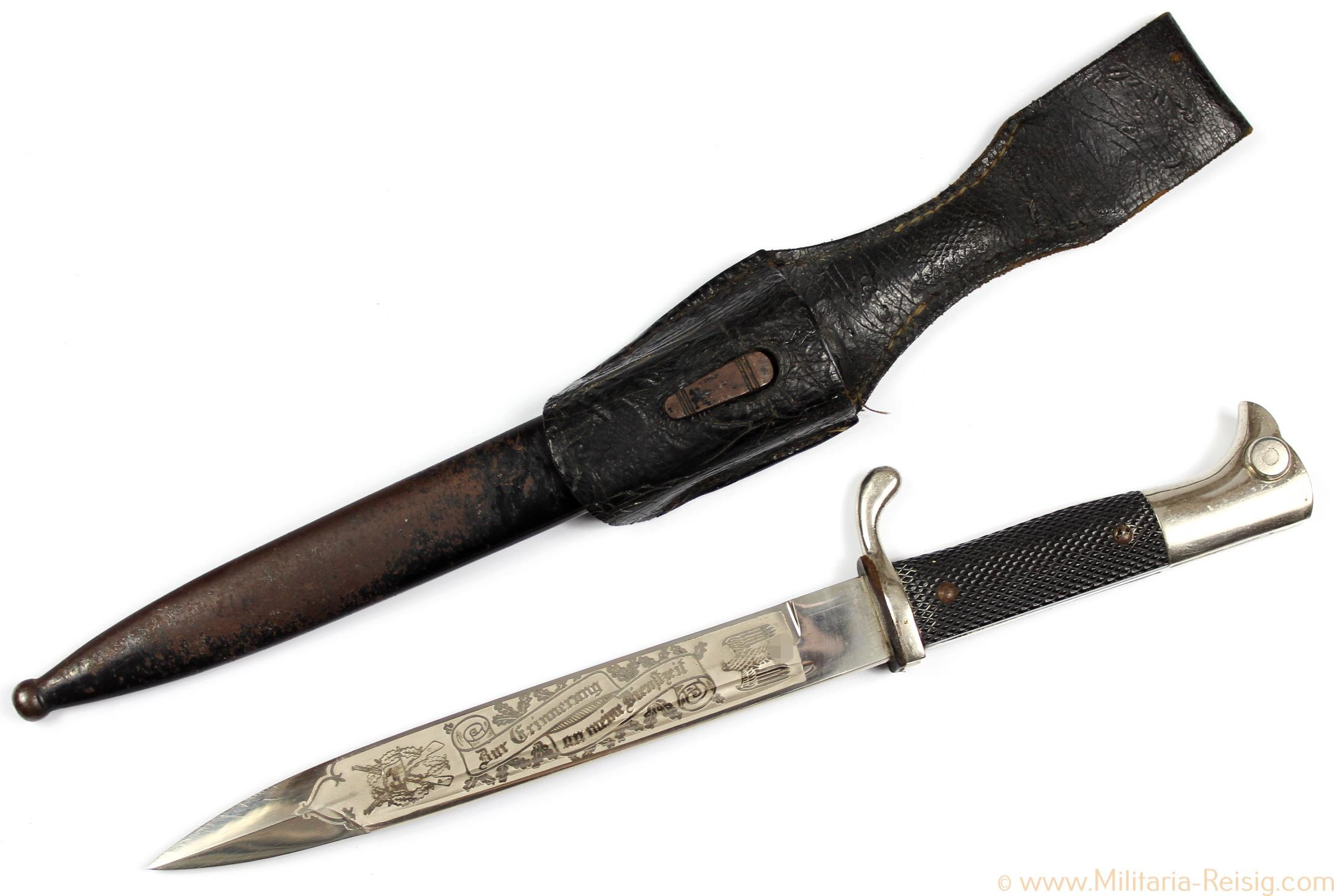 Extra Seitengewehr mit Klingenätzung Infanterie