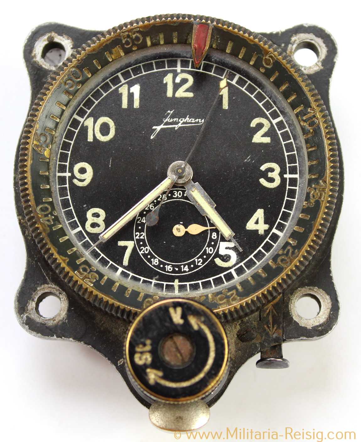Luftwaffe Borduhr Junghans J30BZ - Jagdflugzeug ME 109, selten!