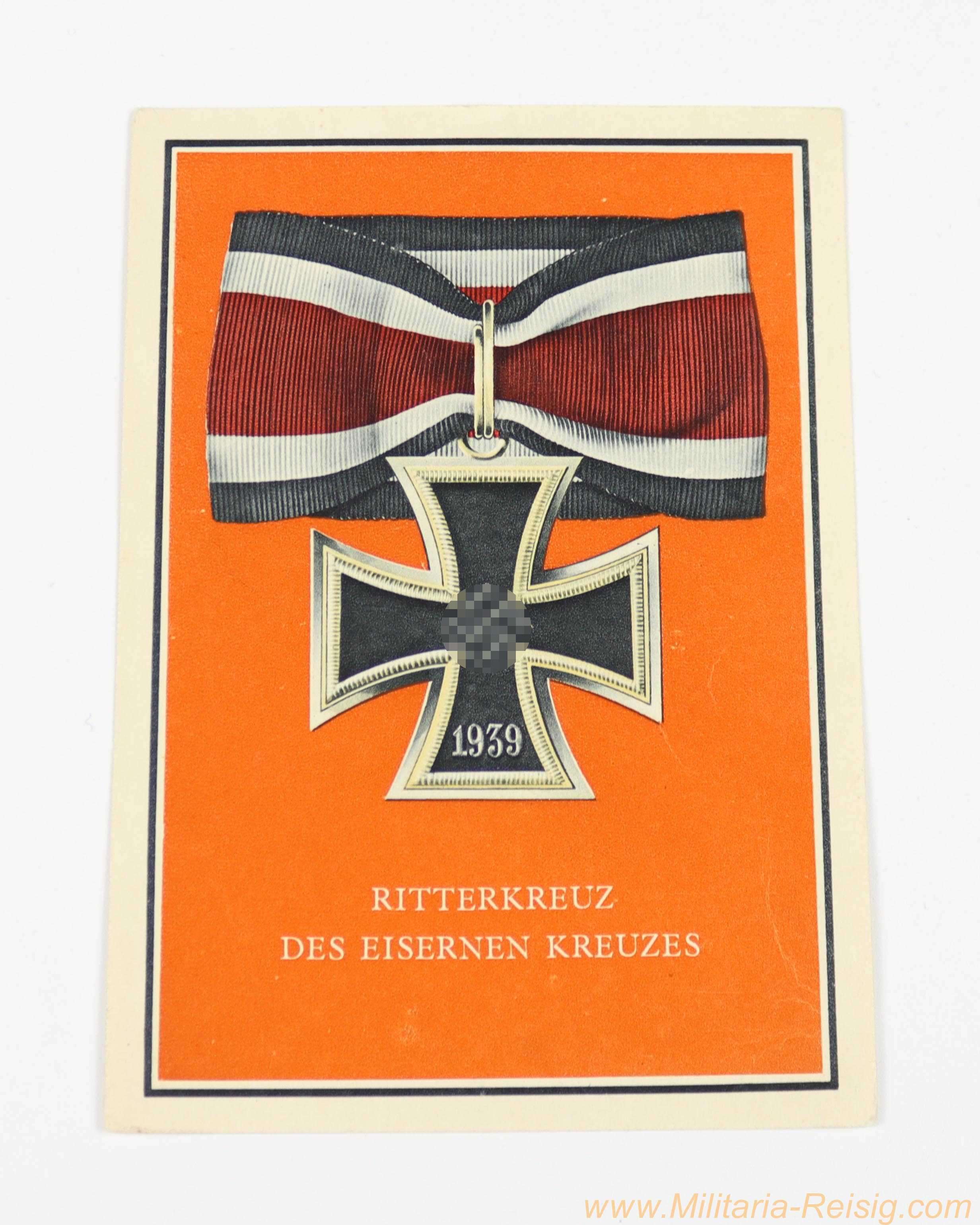 Propagandakarte - Ritterkreuz des Eisernen Kreuzes 1939