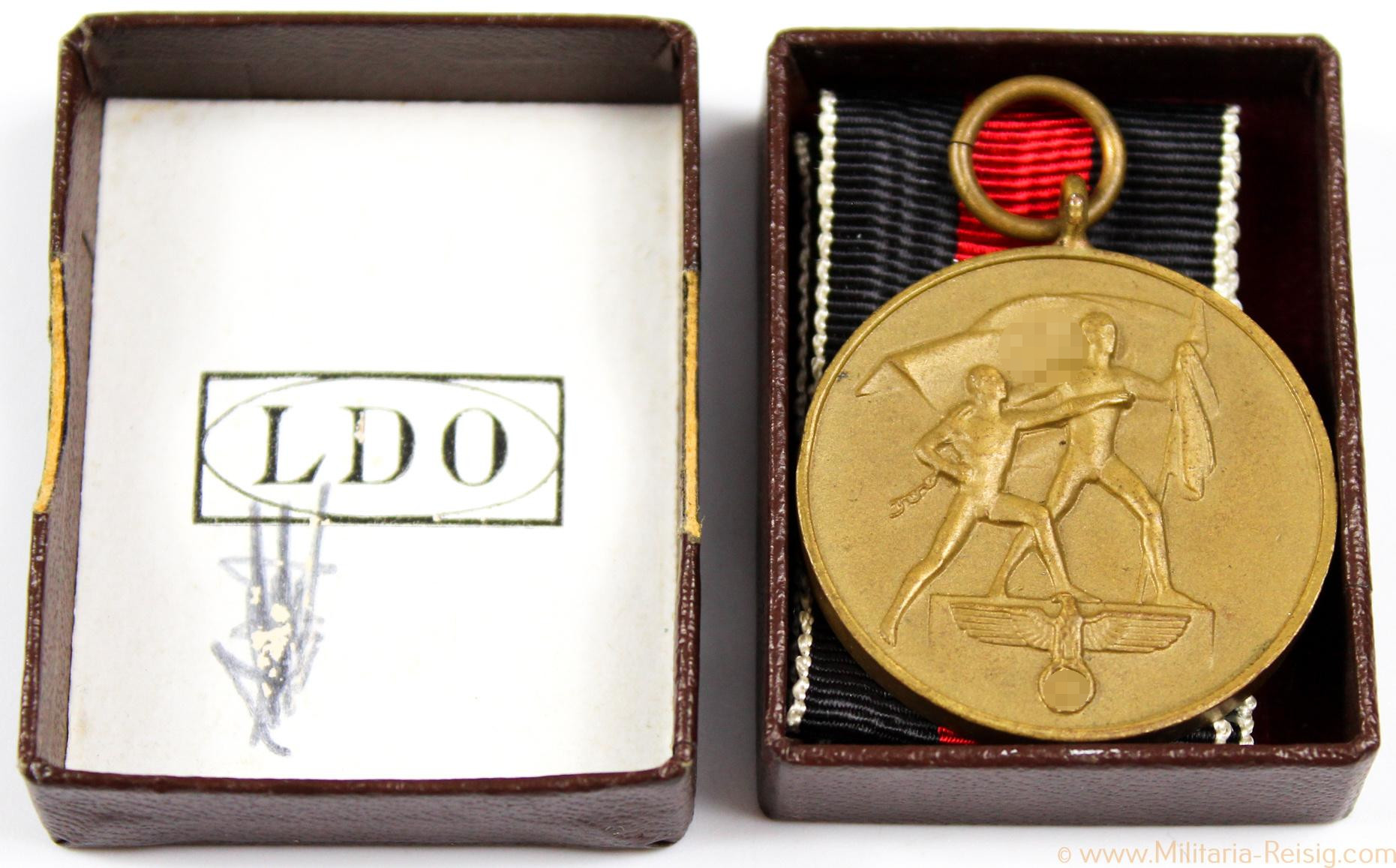 Sudetenland Medaille im LDO-Etui