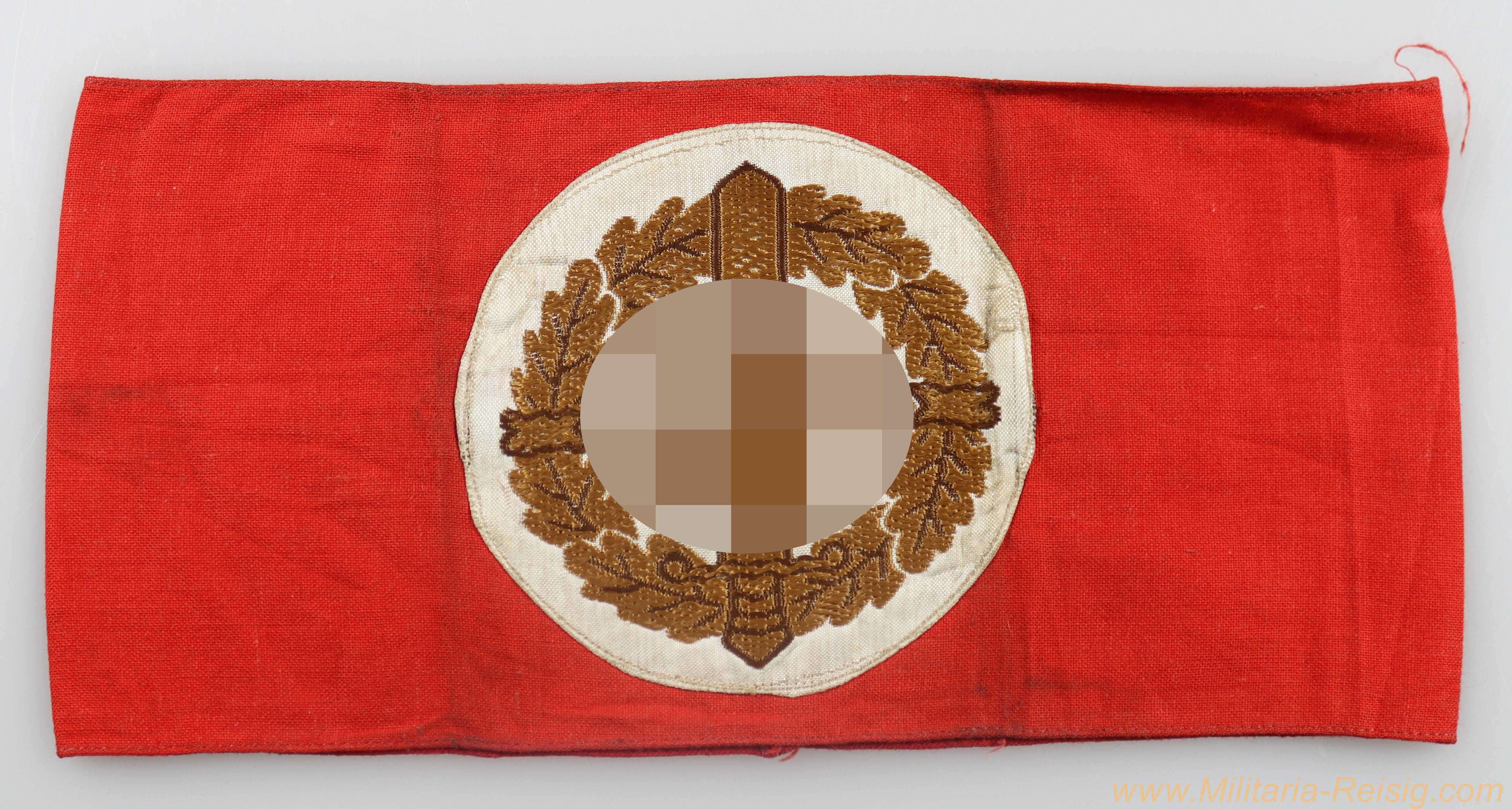 SA Wehrsport-Leiter Armbinde mit RZM-Etikett