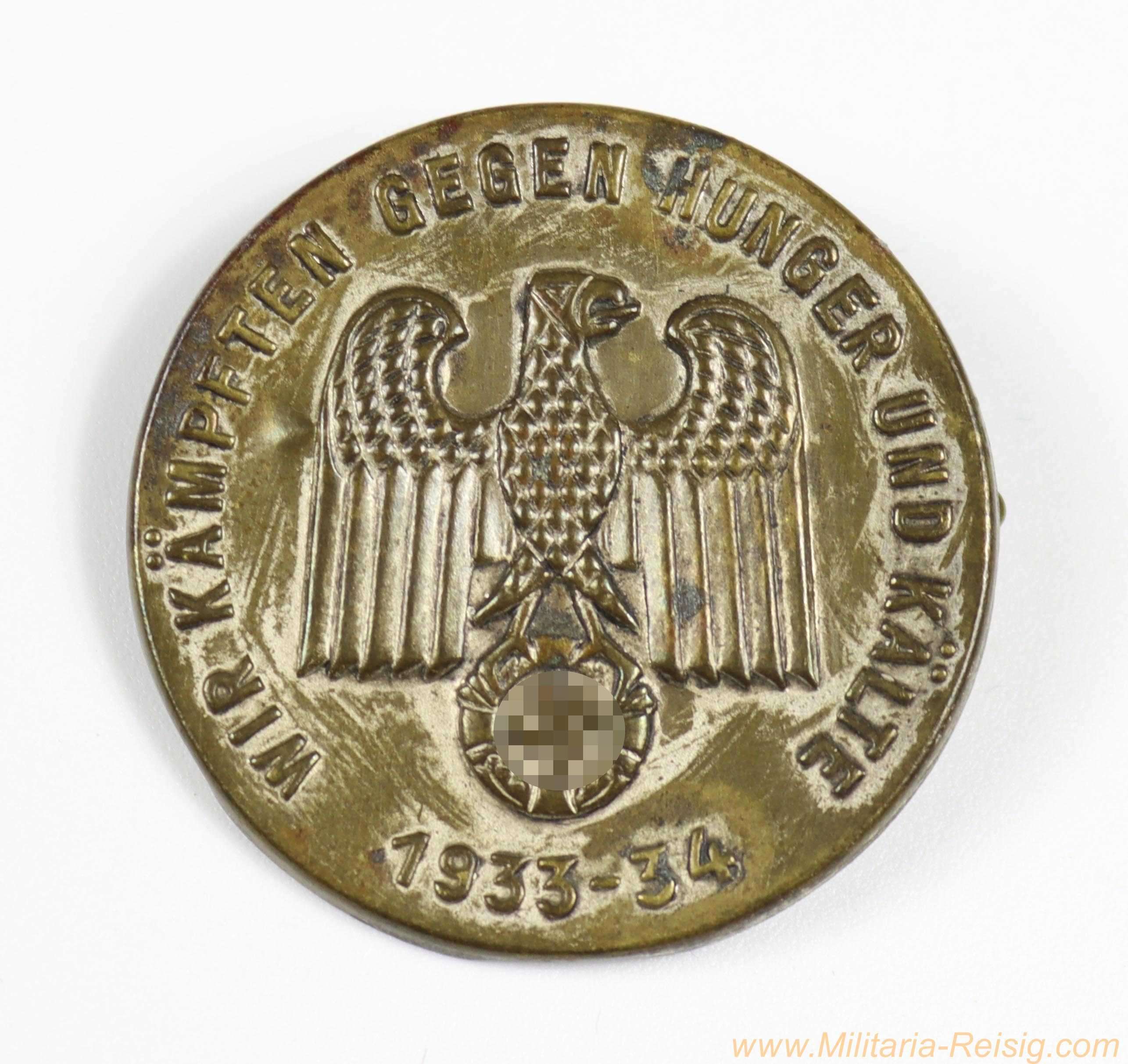 Abzeichen "Wir kämpfen gegen Hunger und Kälte 1933-34"