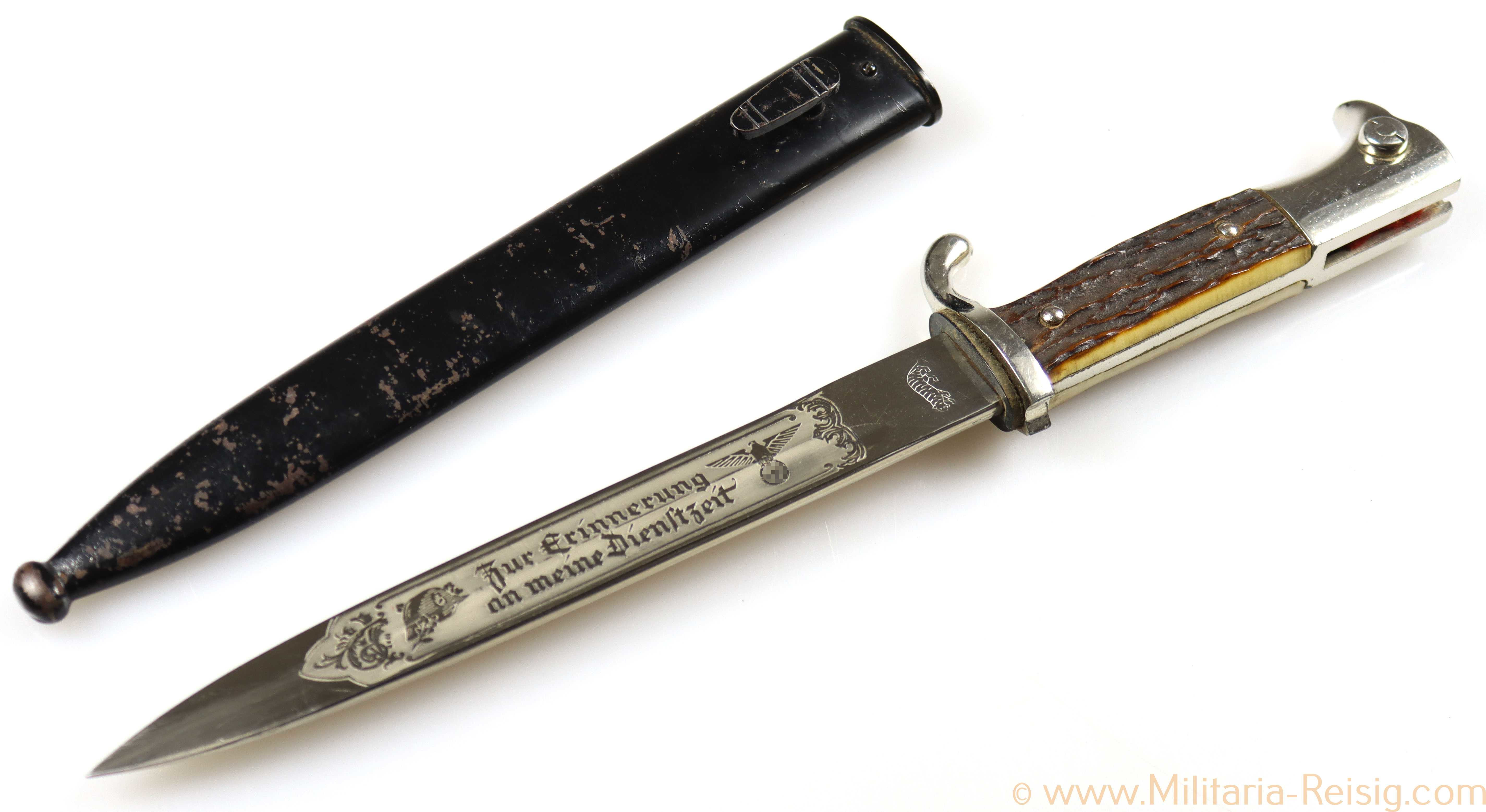 Extraseitengewehr mit Klingenätzung, Hersteller Tiger, Solingen 