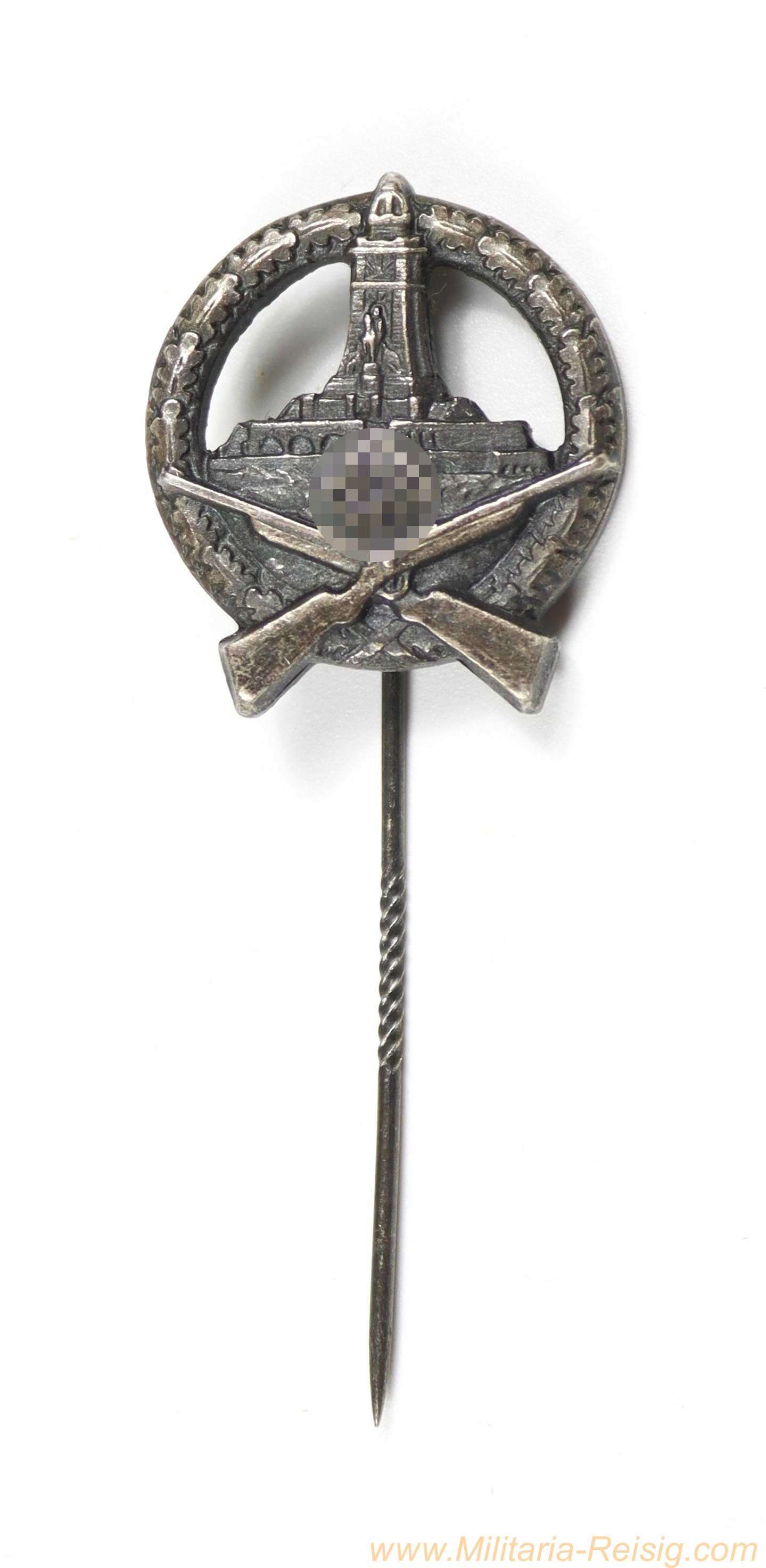 Anstecknadel Deutscher Reichskriegerbund Schießauszeichnung in Silber, 2. Form 