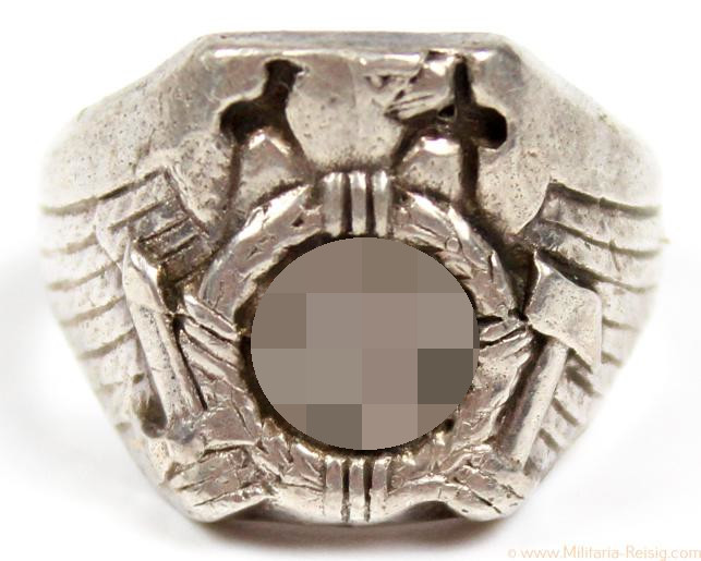 Patriotischer Fingerring, 835er Silber