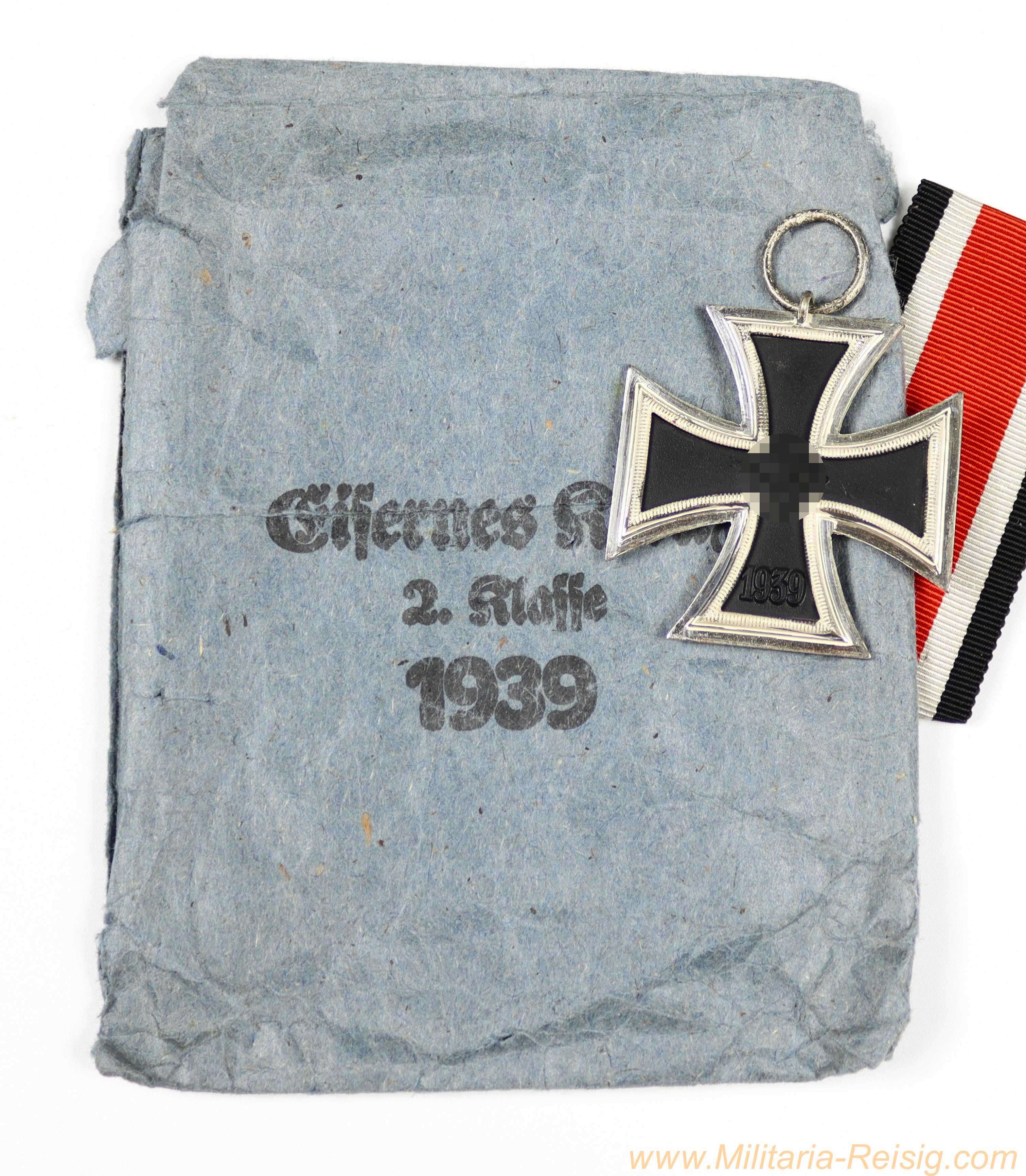 Eisernes Kreuz 2. Klasse 1939 mit Verleihungstüte - Hersteller 4 (Steinhauer & Lück, Lüdenscheid) 