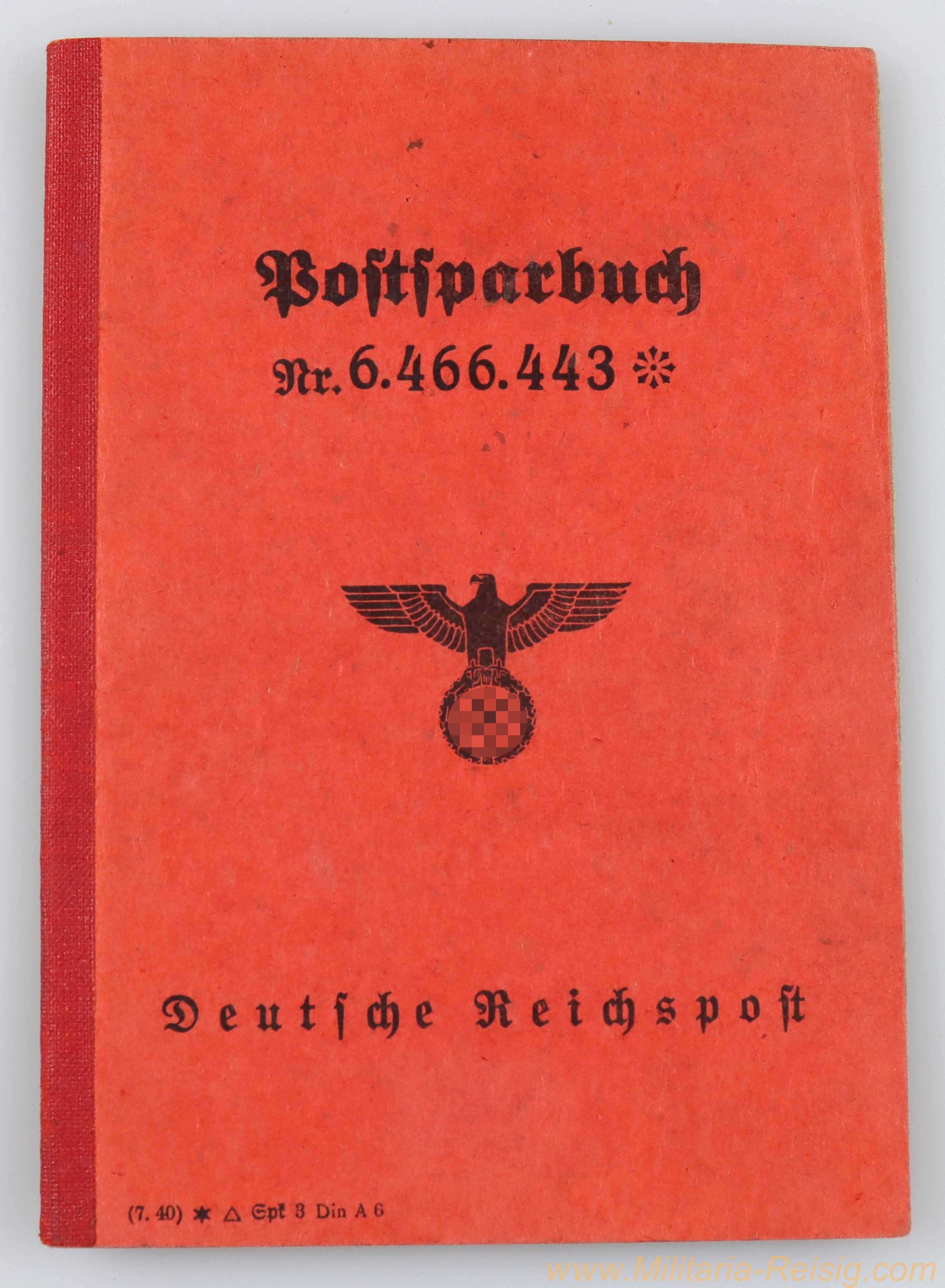 Postsparbuch Deutsche Reichspost
