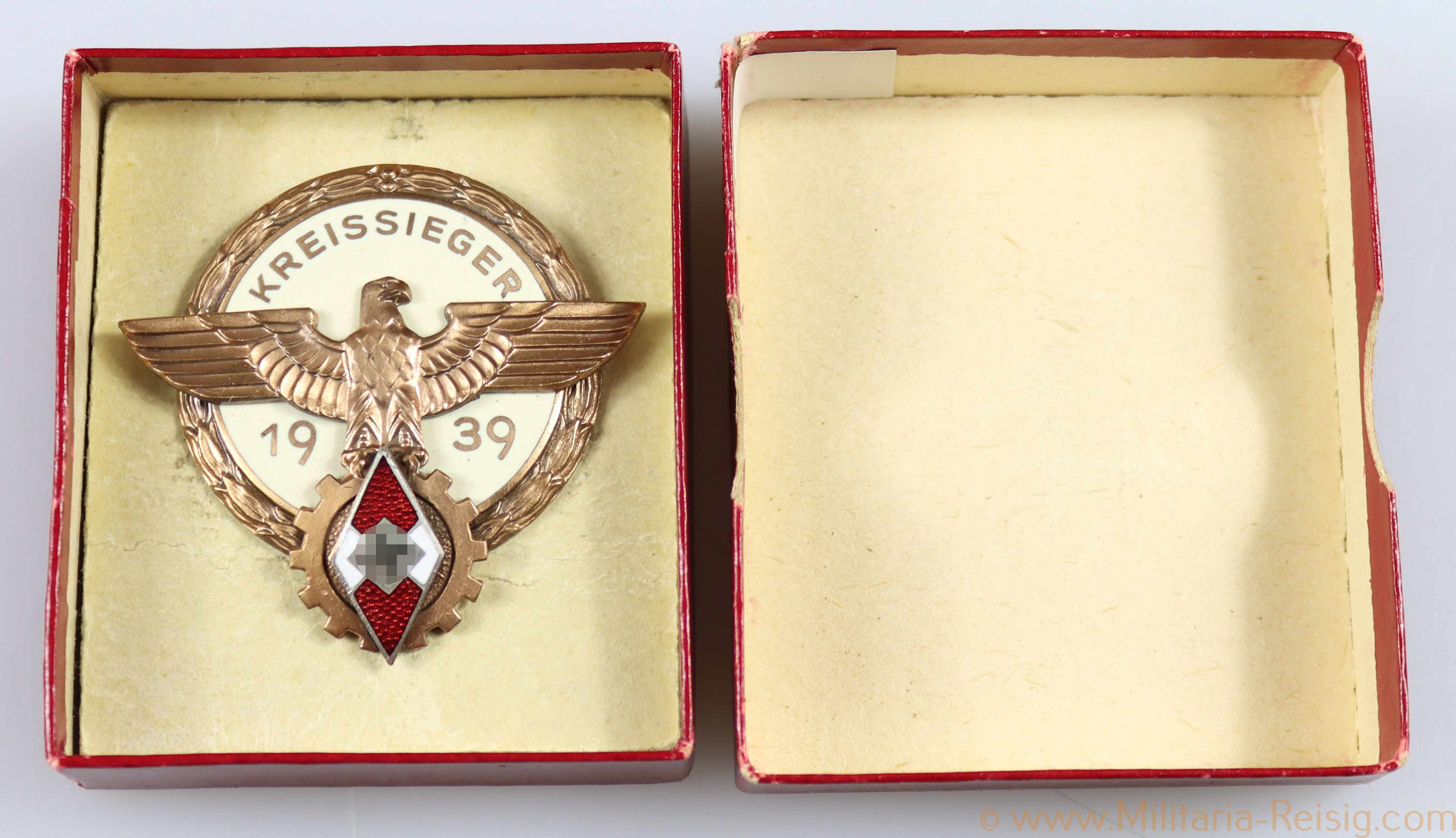 Kreissieger im Reichsberufswettkampf 1939 im Etui, Hersteller Hermann Aurich Dresden