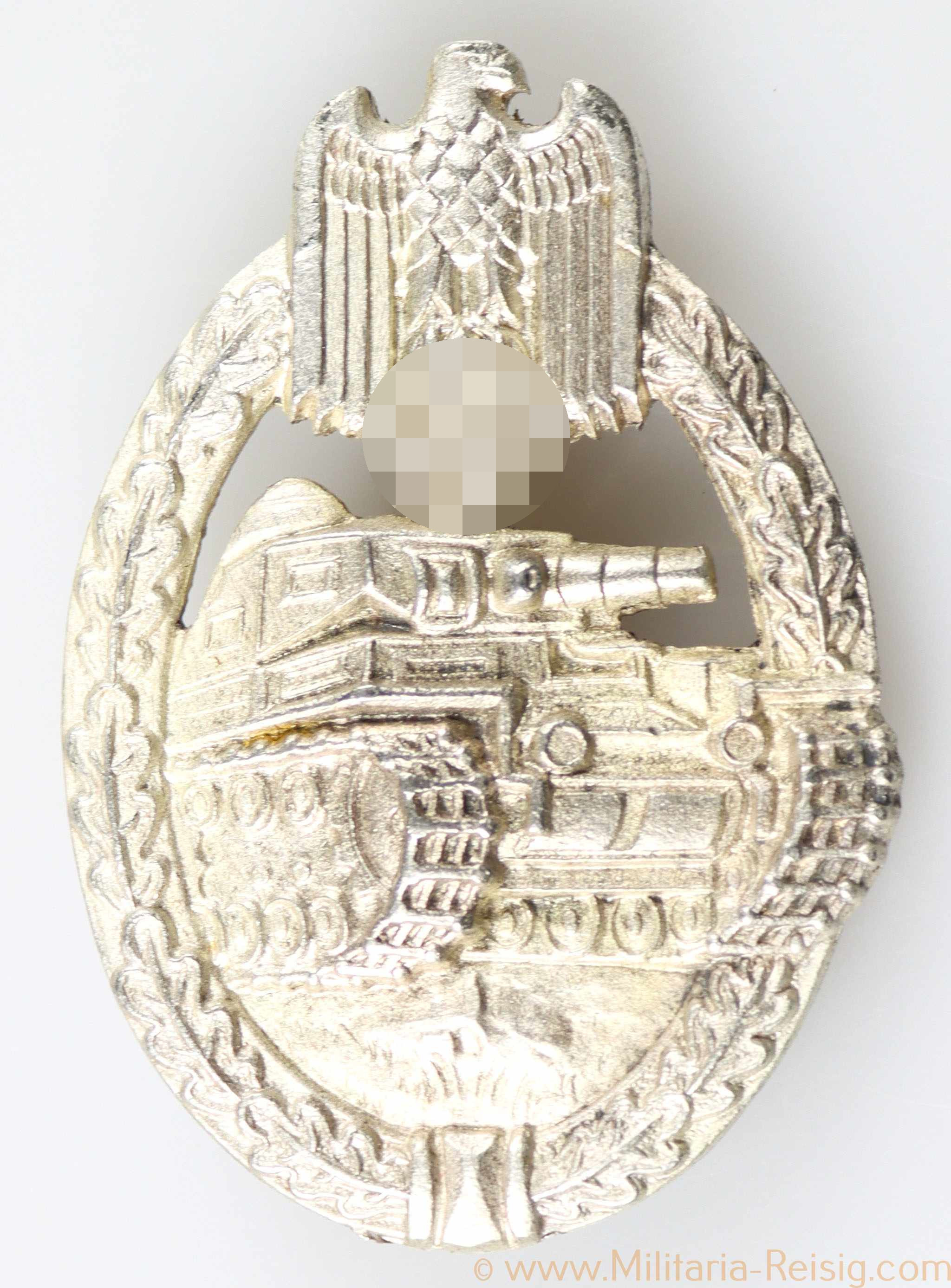 Panzerkampfabzeichen in Silber, Hersteller E.F. Wiedmann, Frankfurt 