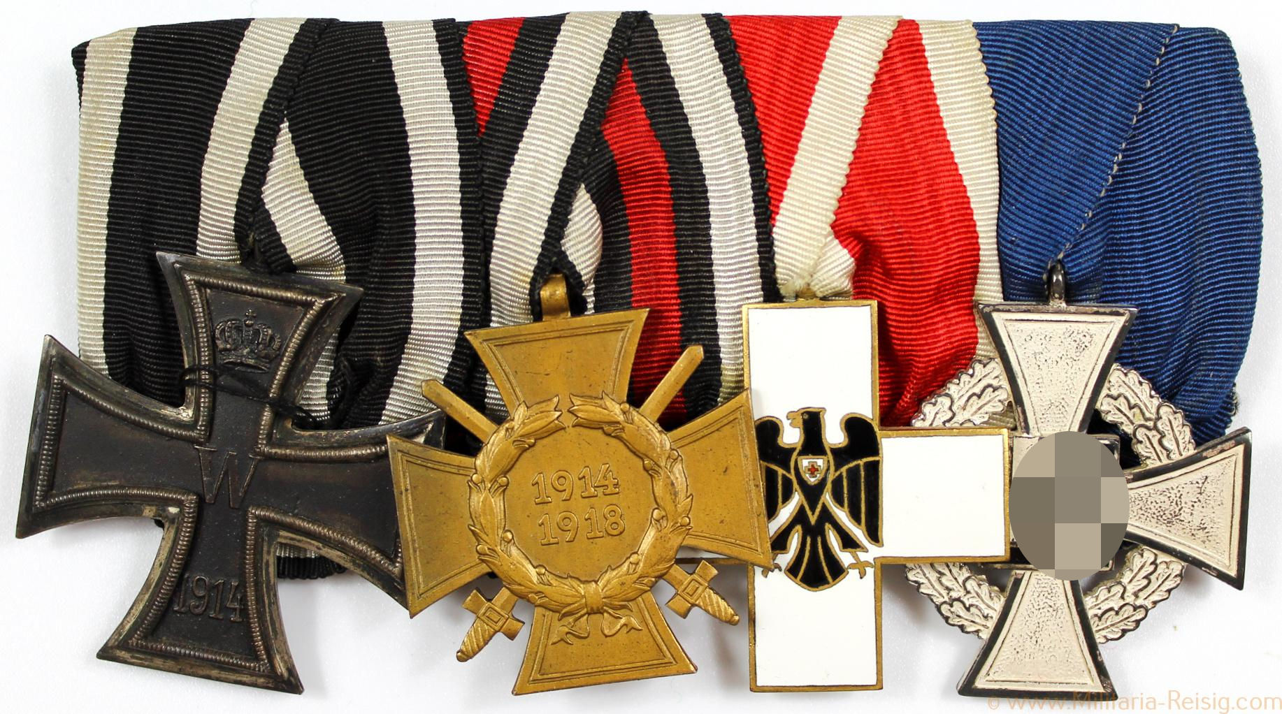 Ordensspange mit 4 Auszeichnungen