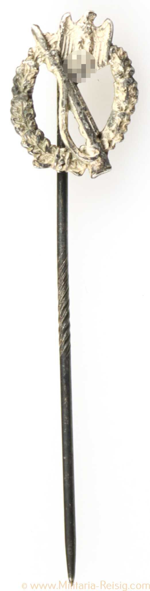Anstecknadel Infanteriesturmabzeichen in Silber, 16 mm