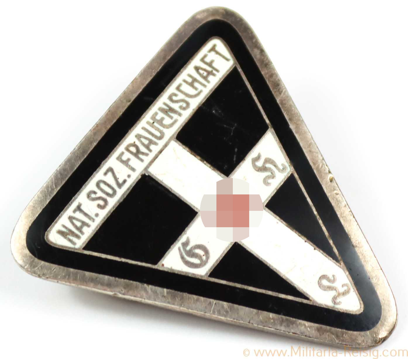 Ansteckbrosche N.S. Kreisfrauenschaftsleiterin, Herst RZM 63, 32 mm