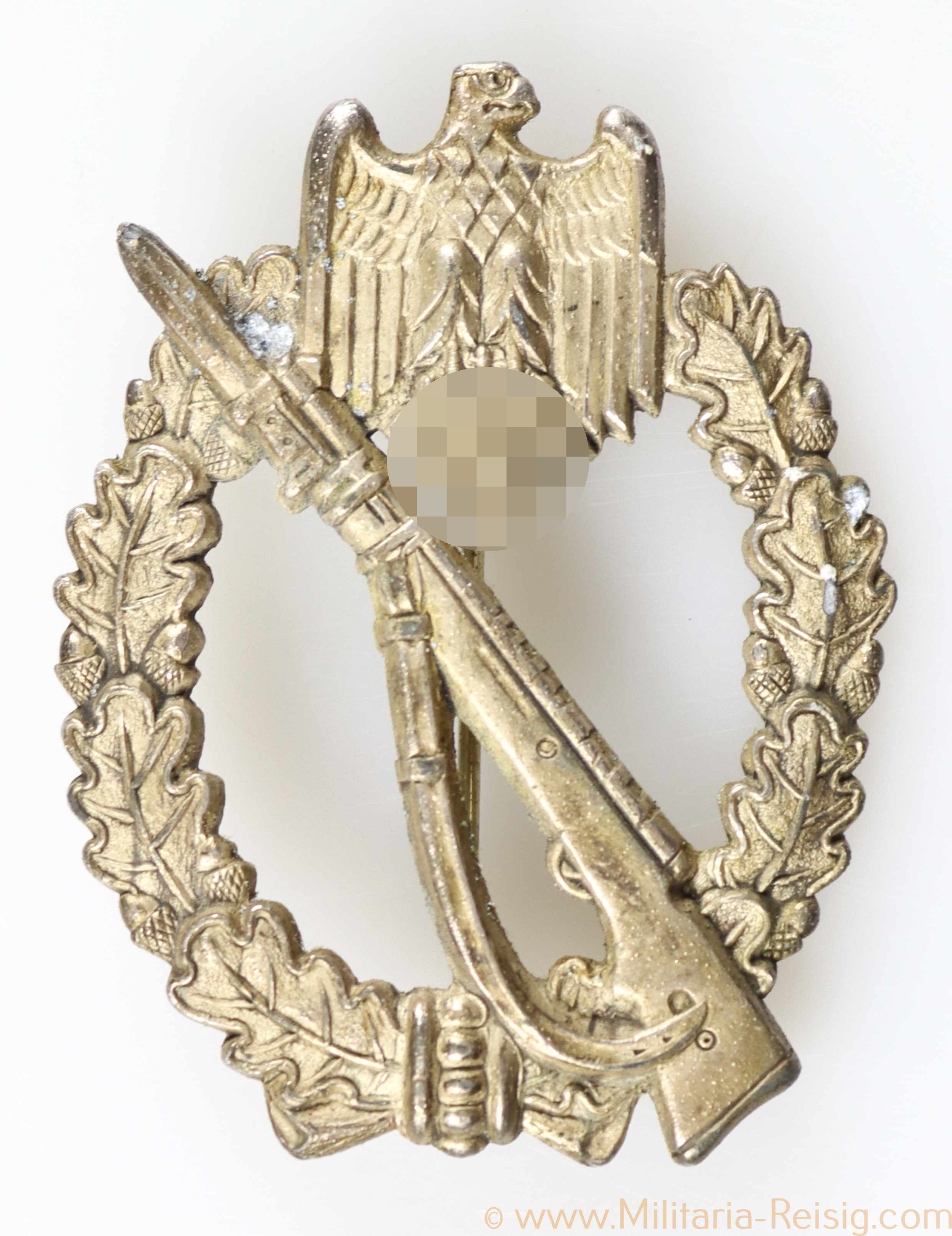 Infanterie Sturmabzeichen in Silber, Hersteller MK im Dreieck