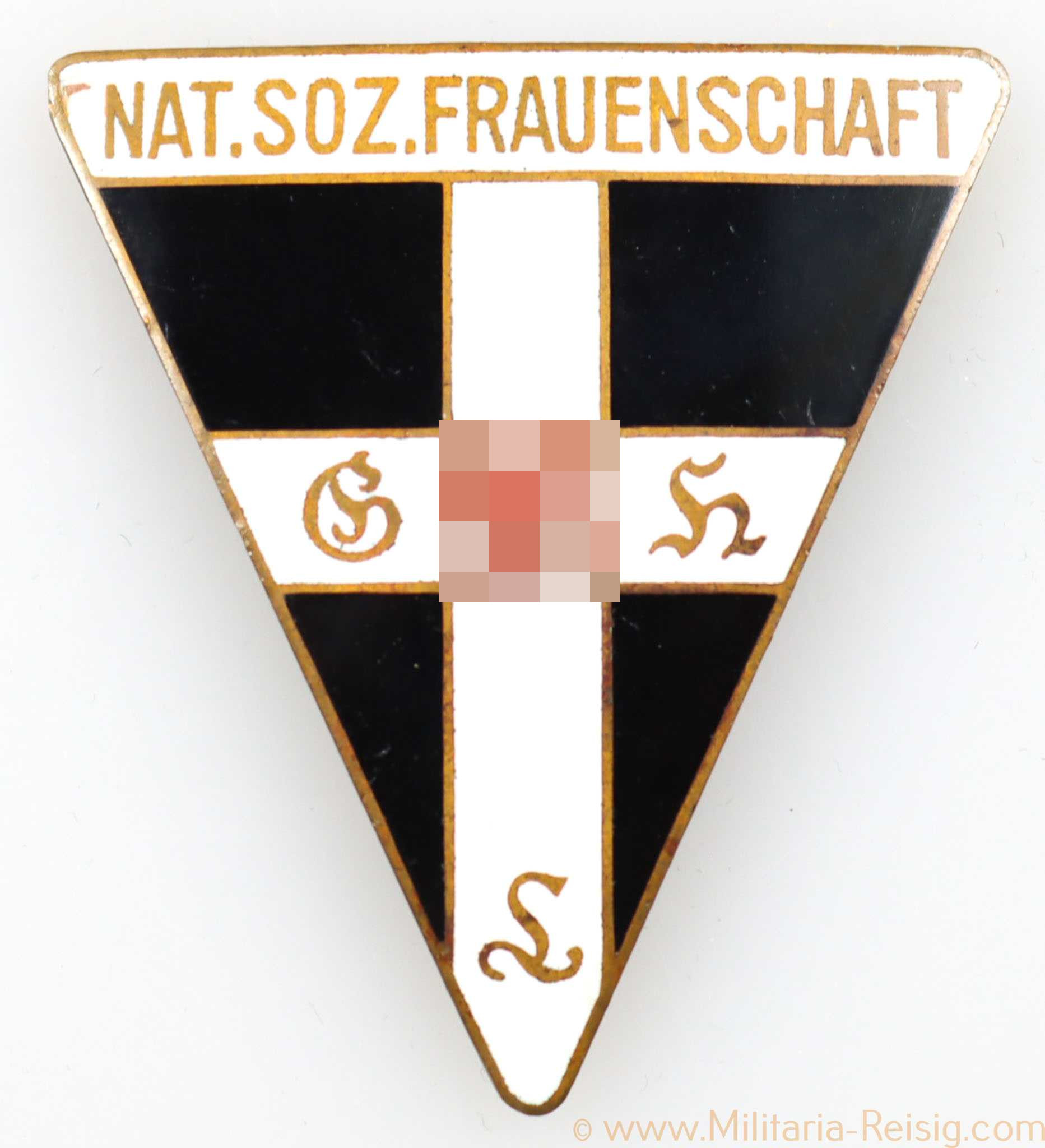Ansteckbrosche Nat. Soz. Frauenschaft, Hersteller RZM 72, 44 mm 