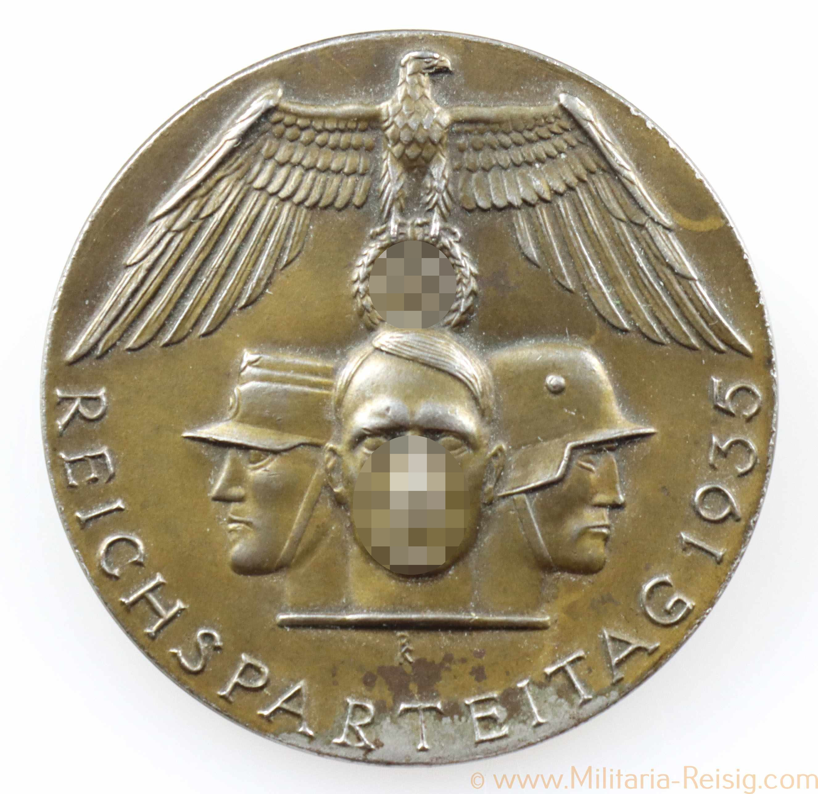 Abzeichen "Reichsparteitag 1935", Hersteller Christian Lauer, Nürnberg