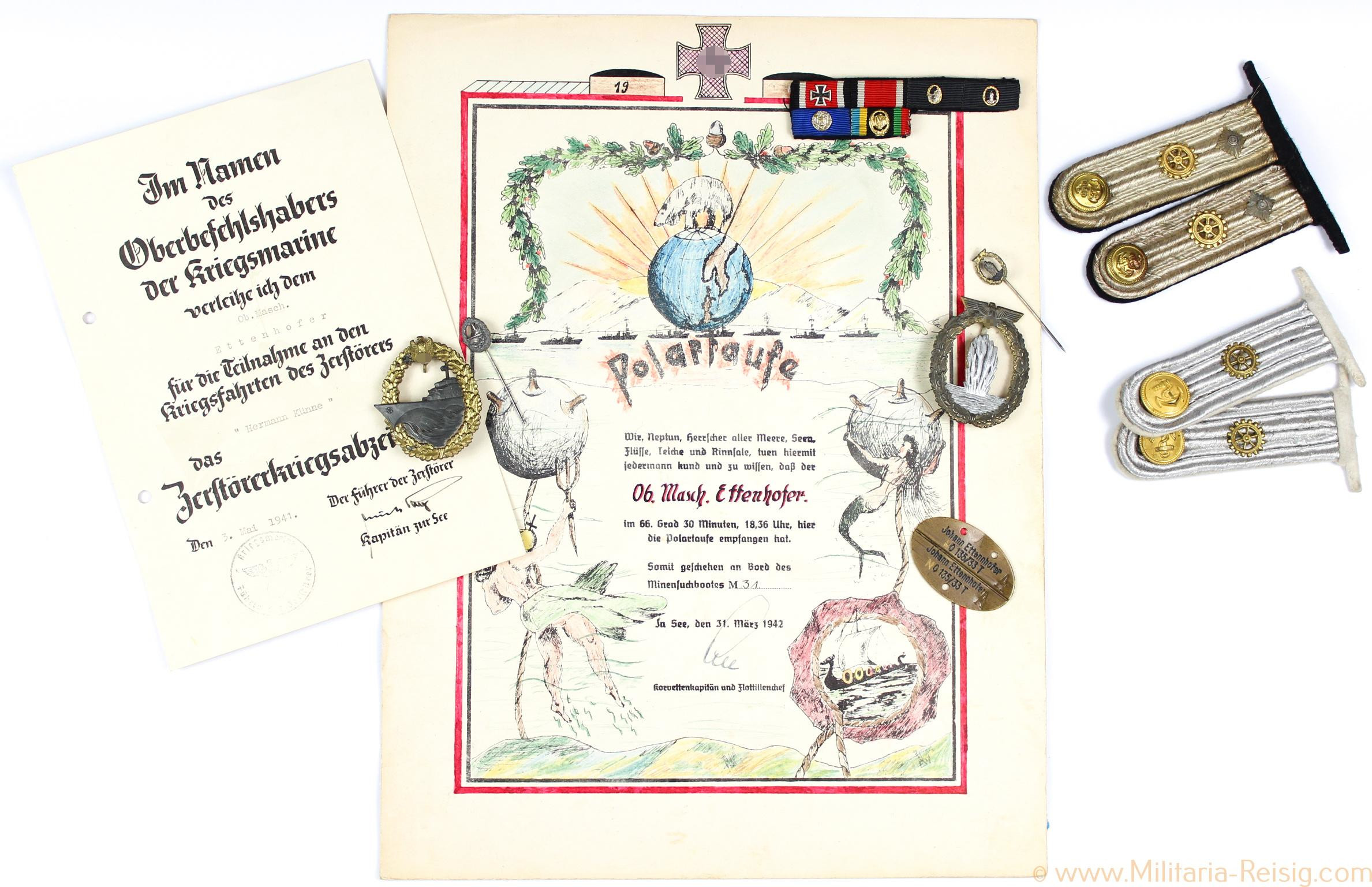 Nachlass eines Obermaschinenmaats - Kriegsmarine