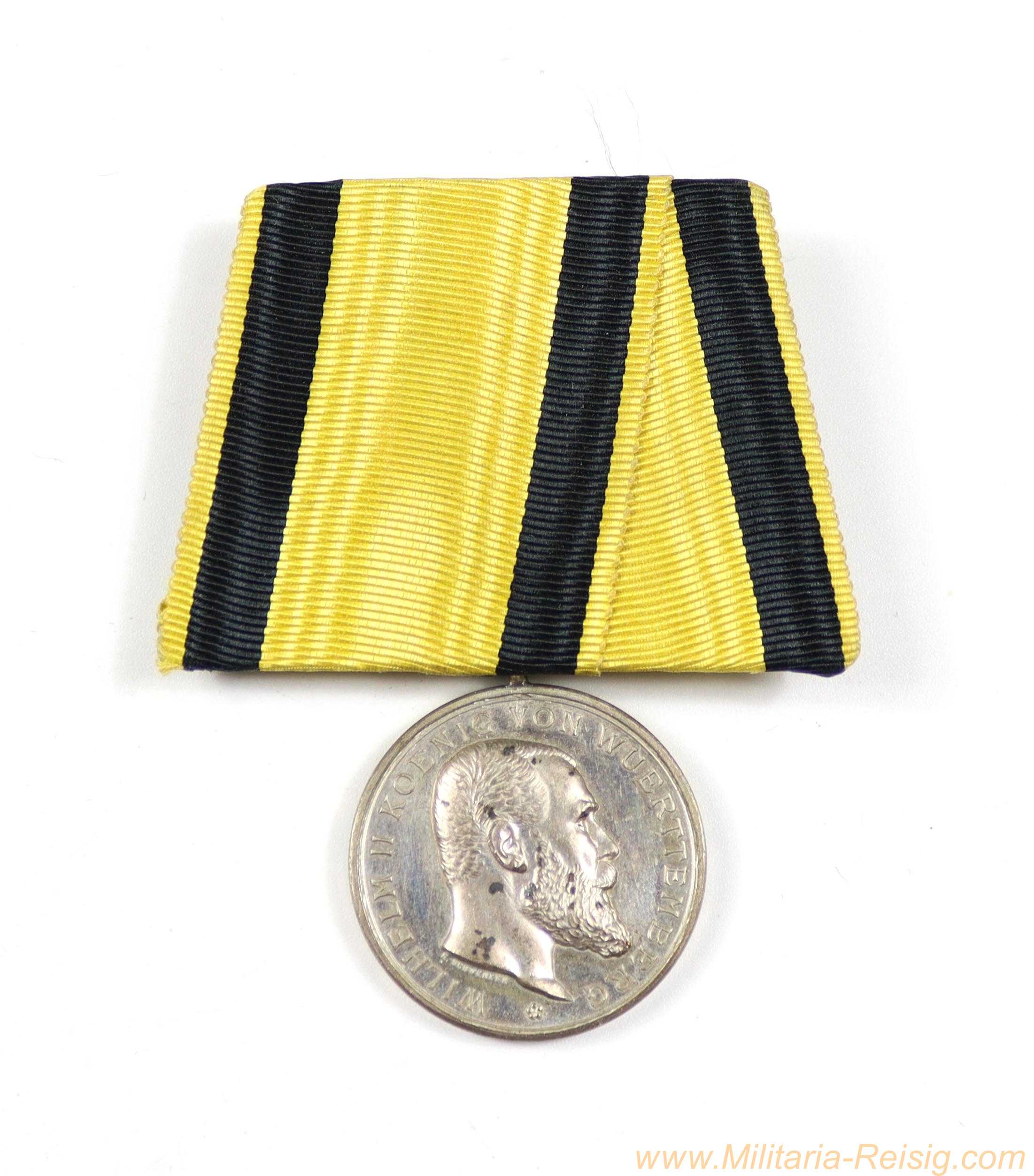 Silberne Militärverdienstmedaille 1892 an Einzelspange – "K. Schwenzer"