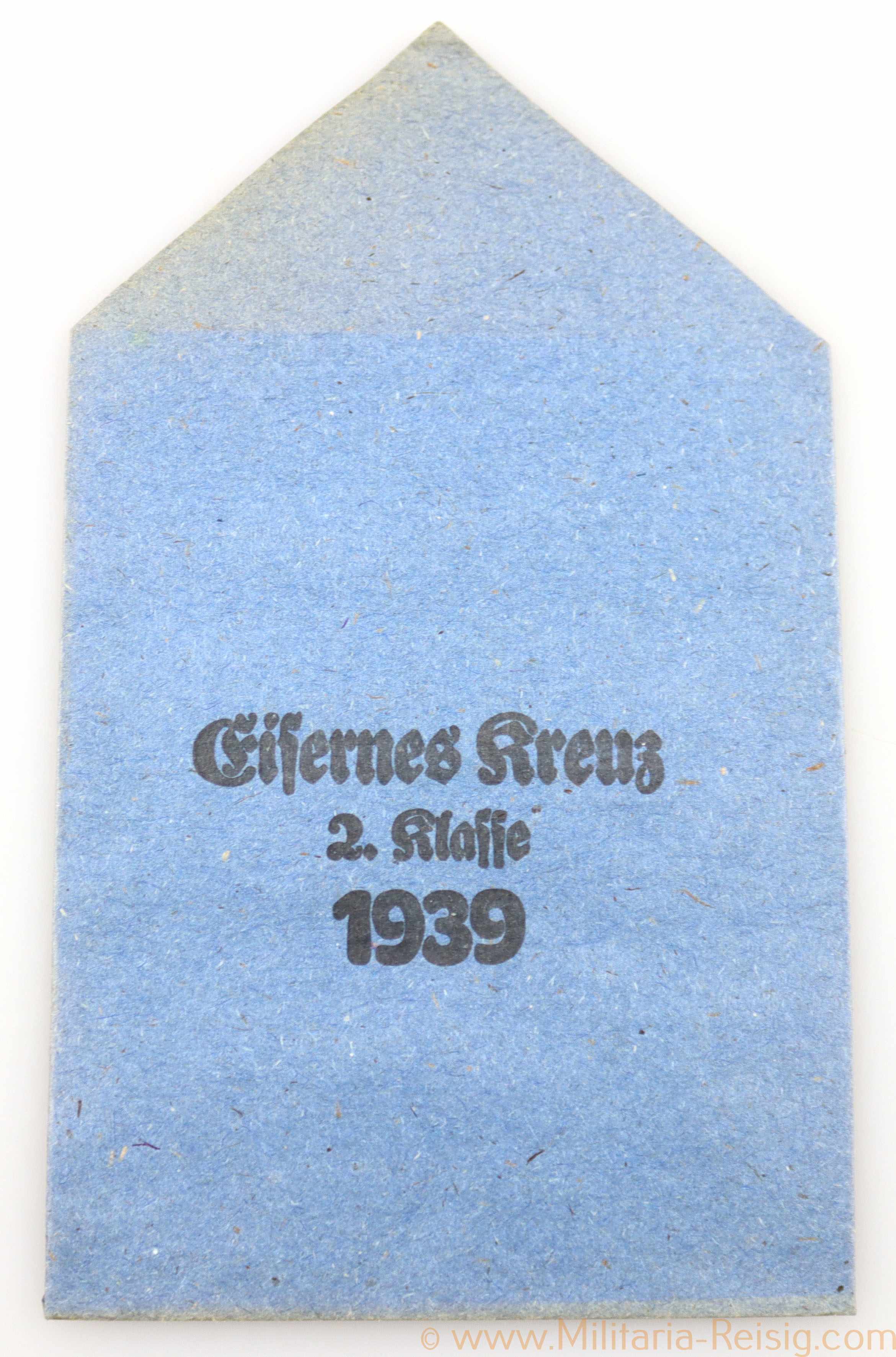 Verleihungstüte Eisernes Kreuz 2. Klasse 1939, Hersteller Forster & Graf Schwäb. Gmünd