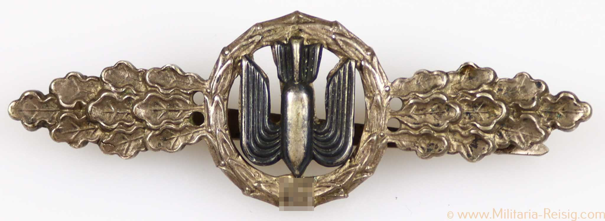 Frontflugspange für Kampfflieger in Silber