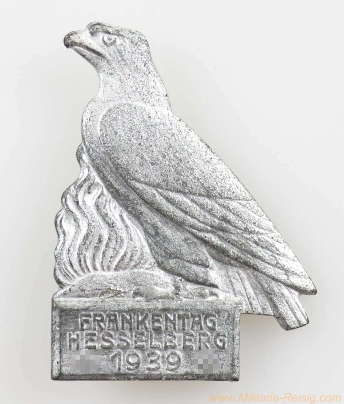 Abzeichen "Frankentag Hesselberg 1939", Hersteller RZM M9/12