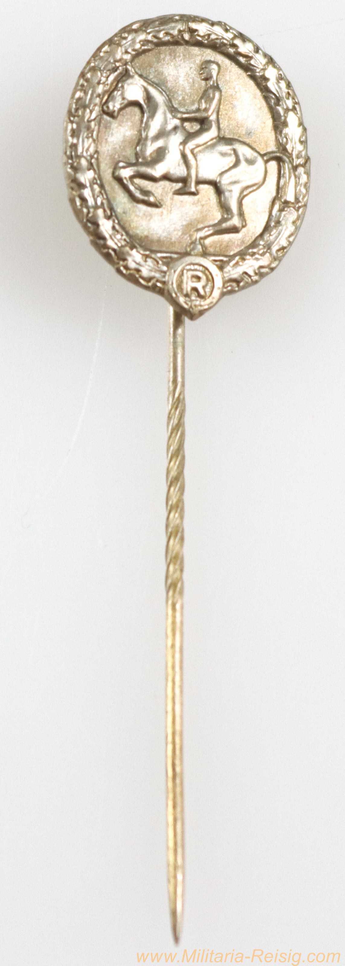 Anstecknadel Deutsches Reiterabzeichen 2. Klasse Silber 1930