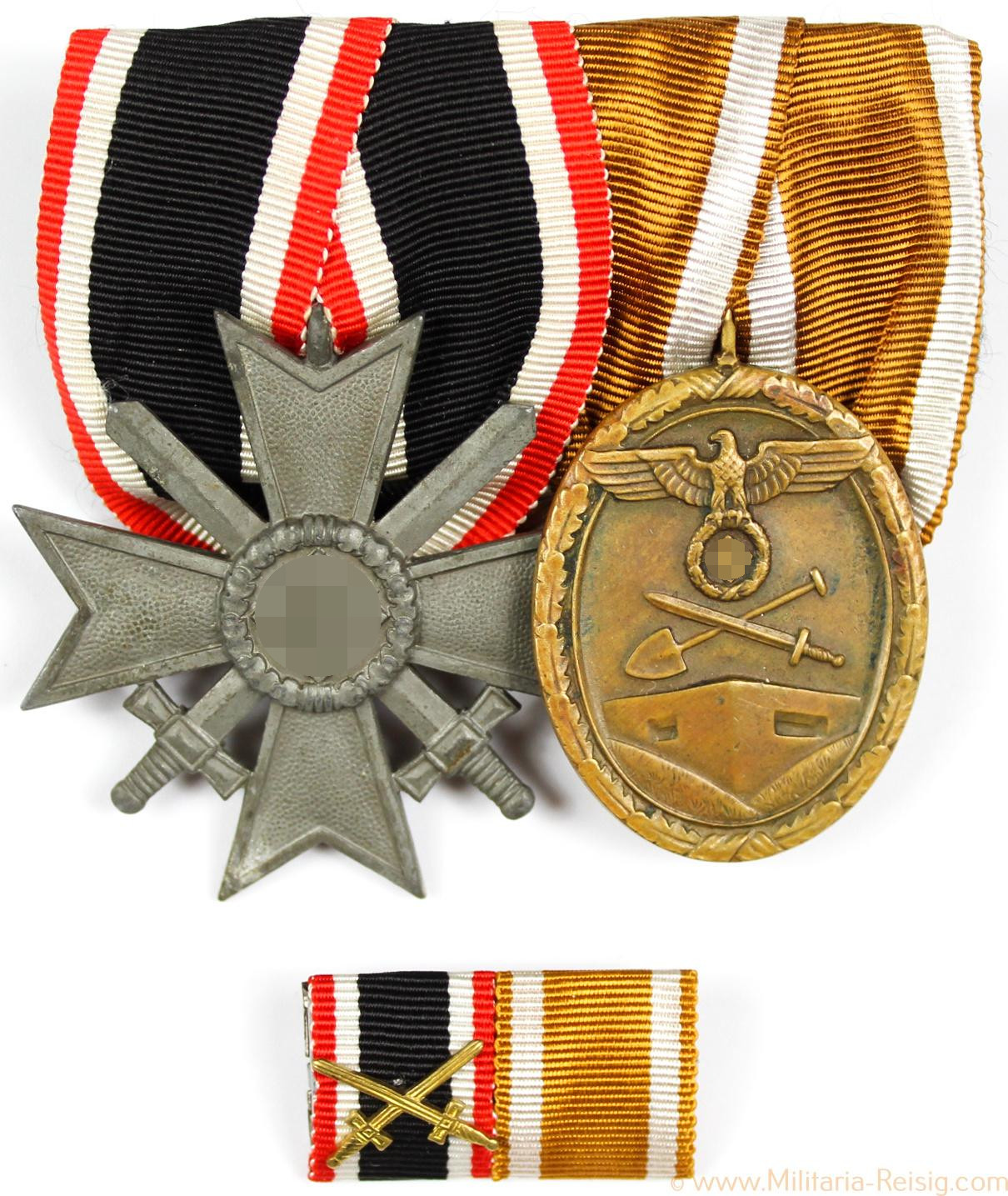 2er Ordensspange + Bandspange, 2. Weltkrieg