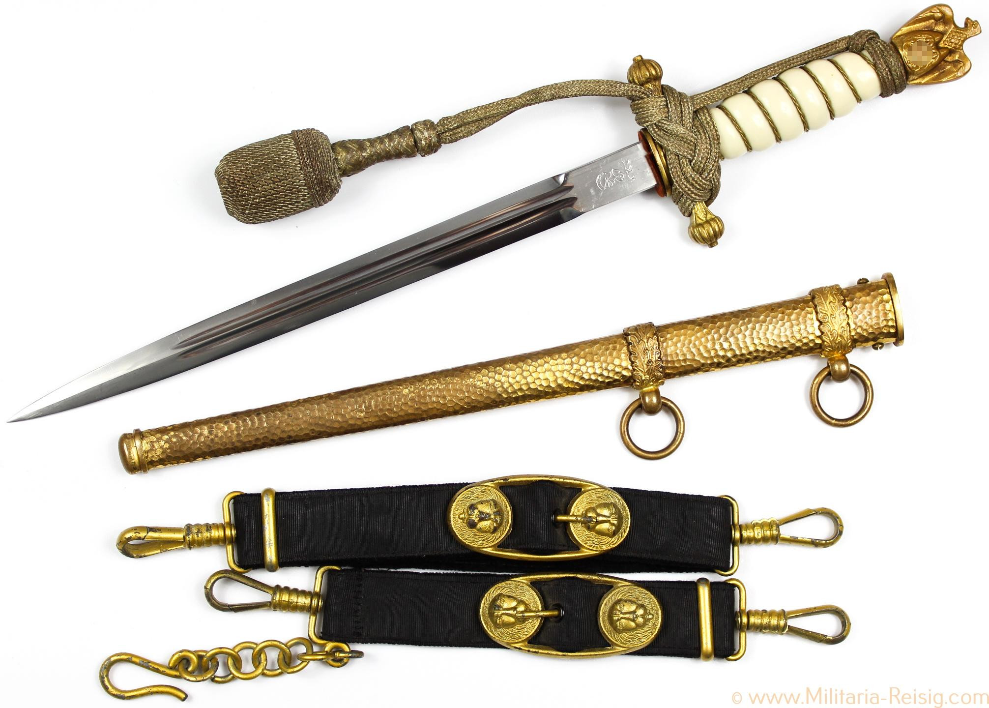 Kriegsmarine Offiziersdolch, Hersteller Weyersberg Kirschbaum & Cie. WKC