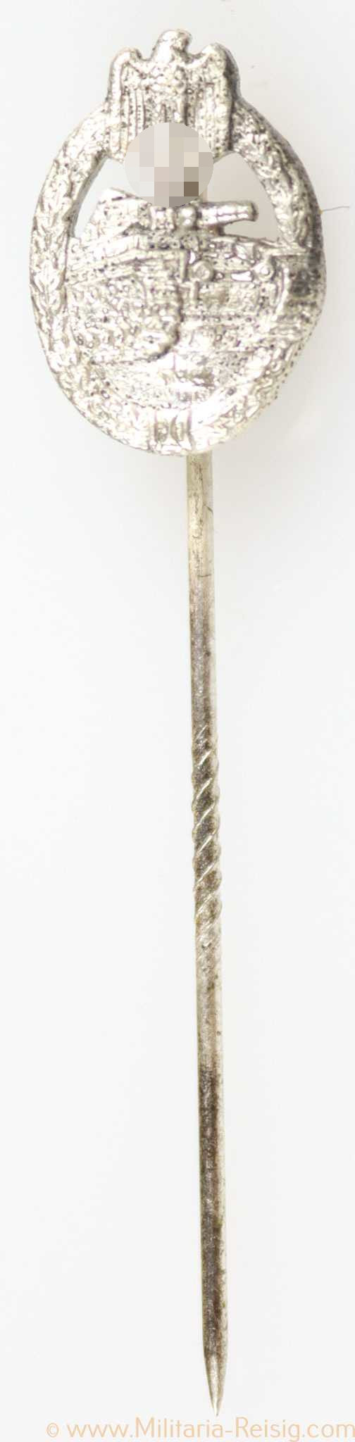 Anstecknadel Panzerkampfabzeichen in Silber, 16 mm
