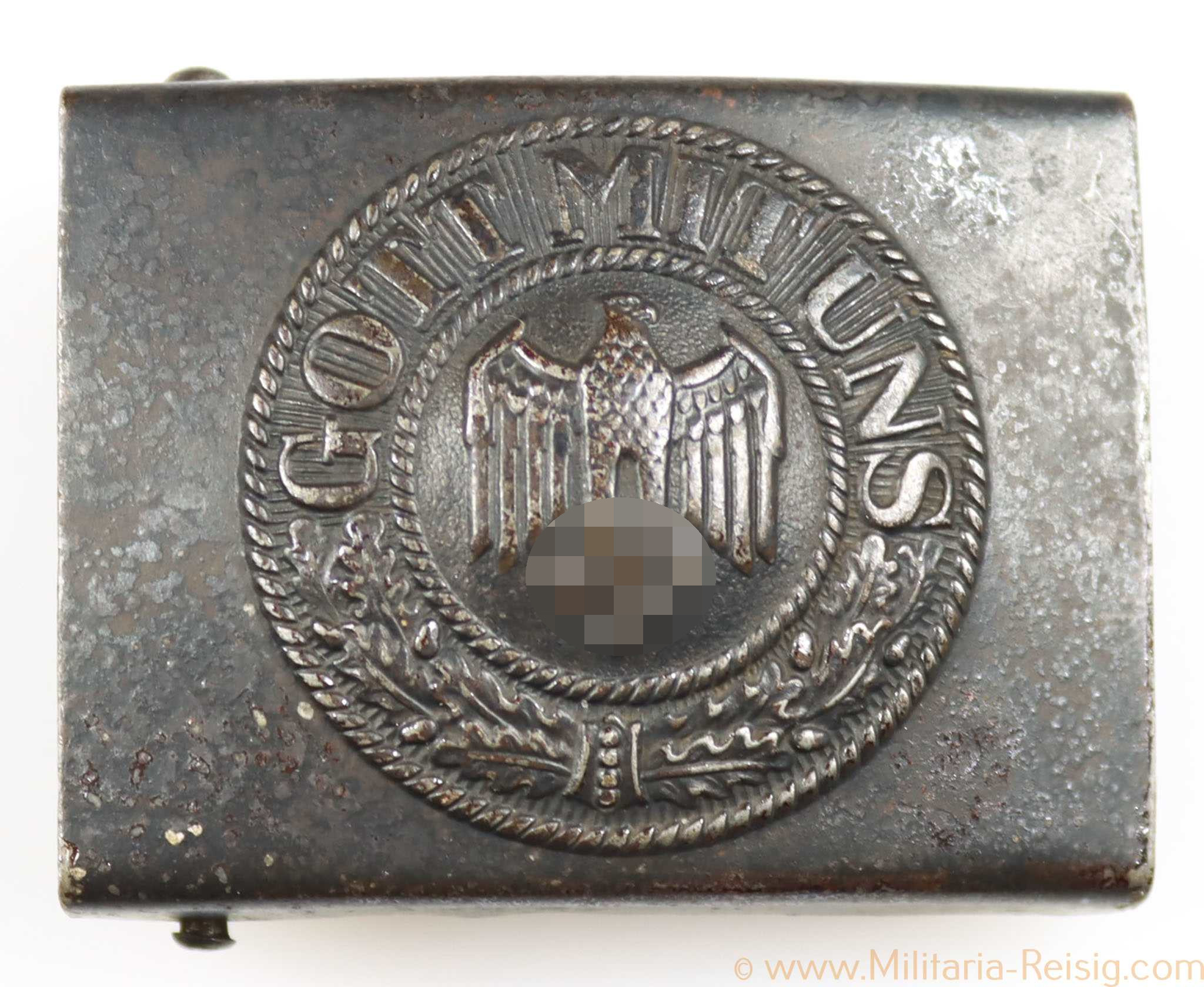 Koppelschloss Gott mit uns, Hersteller Gustav Brehmer, Markneukirchen