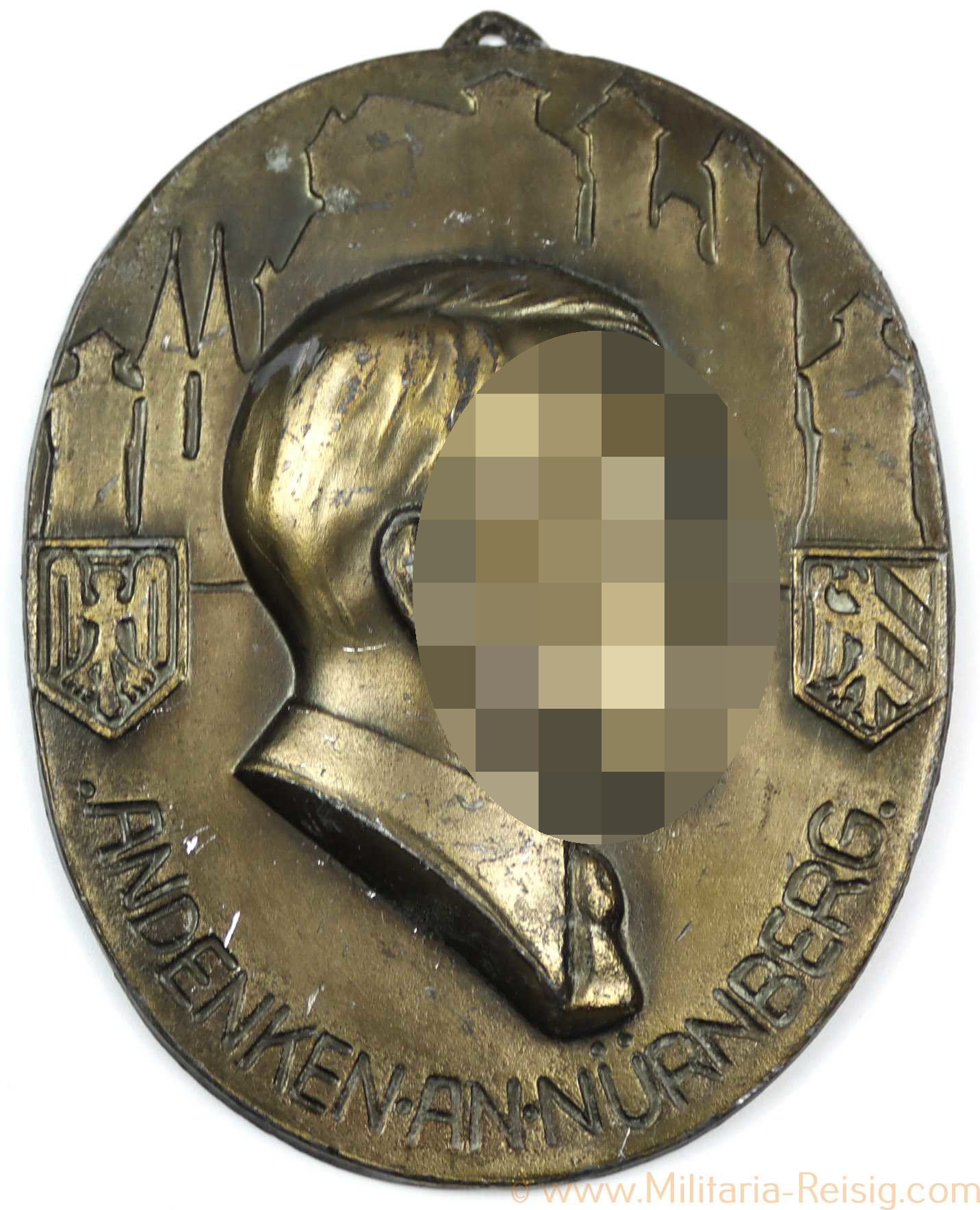 Relief Adolf Hitler - "Andenken an Nürnberg"