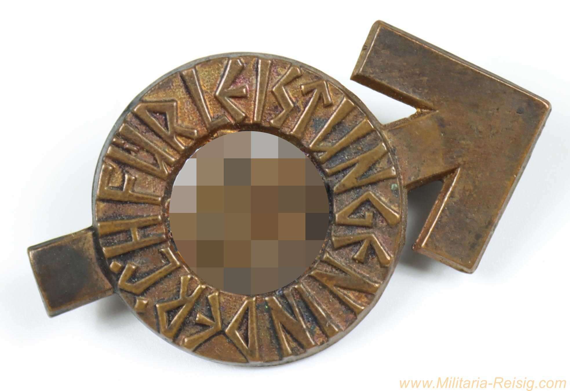 HJ-Leistungsabzeichen in Bronze (B-Stück) - RZM M1/101 (Gustav Brehmer, Markneukirchen)