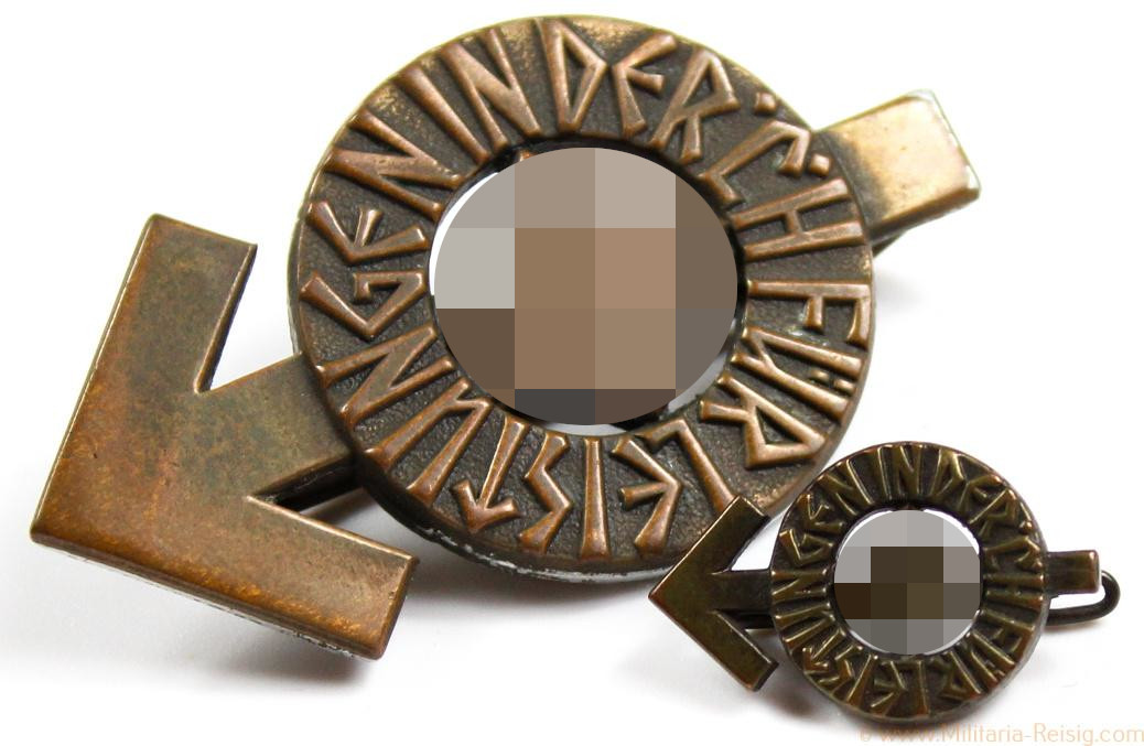 HJ Leistungsabzeichen in Bronze + Miniatur, Herst. RZM M1/63