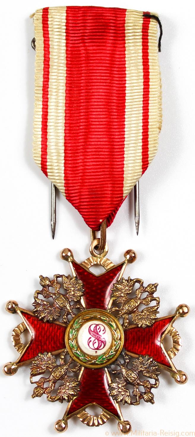 St. Stanislaus Orden Kreuz 3. Klasse, Herst. BA