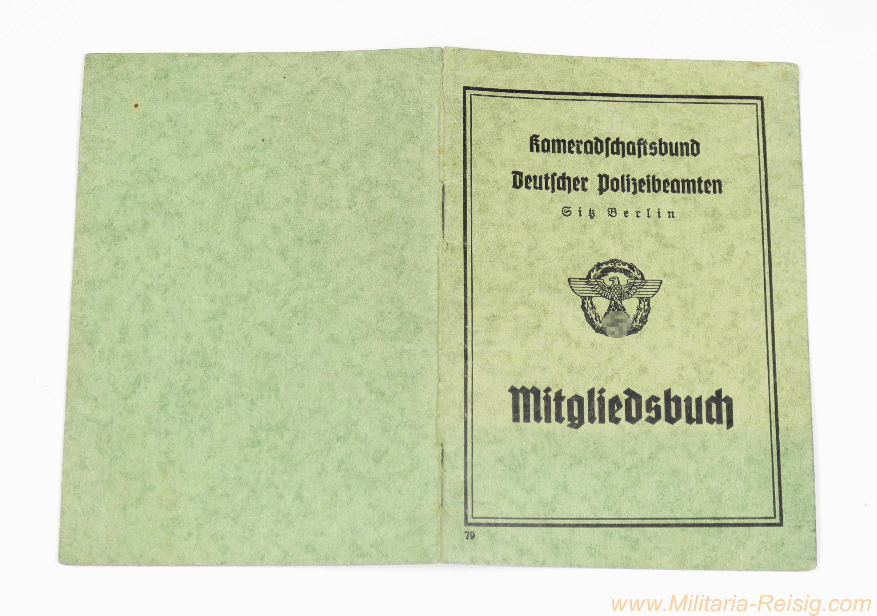 Mitgliedsbuch – Kameradschaftsbund Deutscher Polizeibeamten