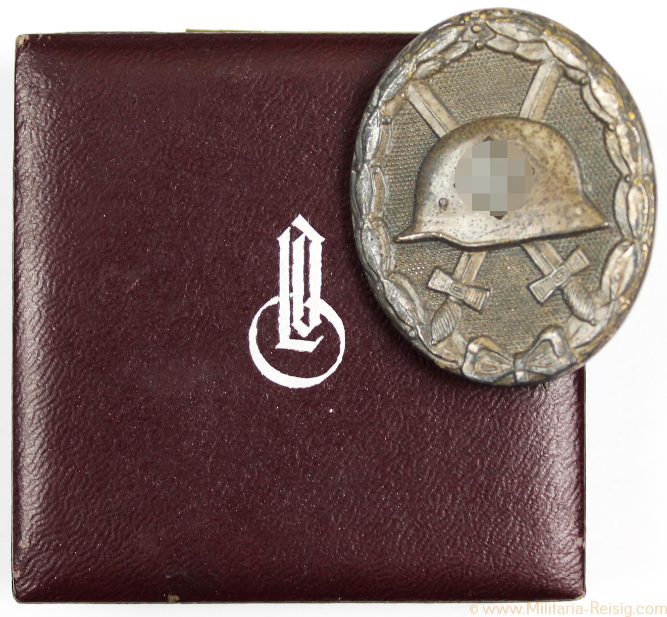 Verwundetenabzeichen in Silber im LDO-Etui 1. Form