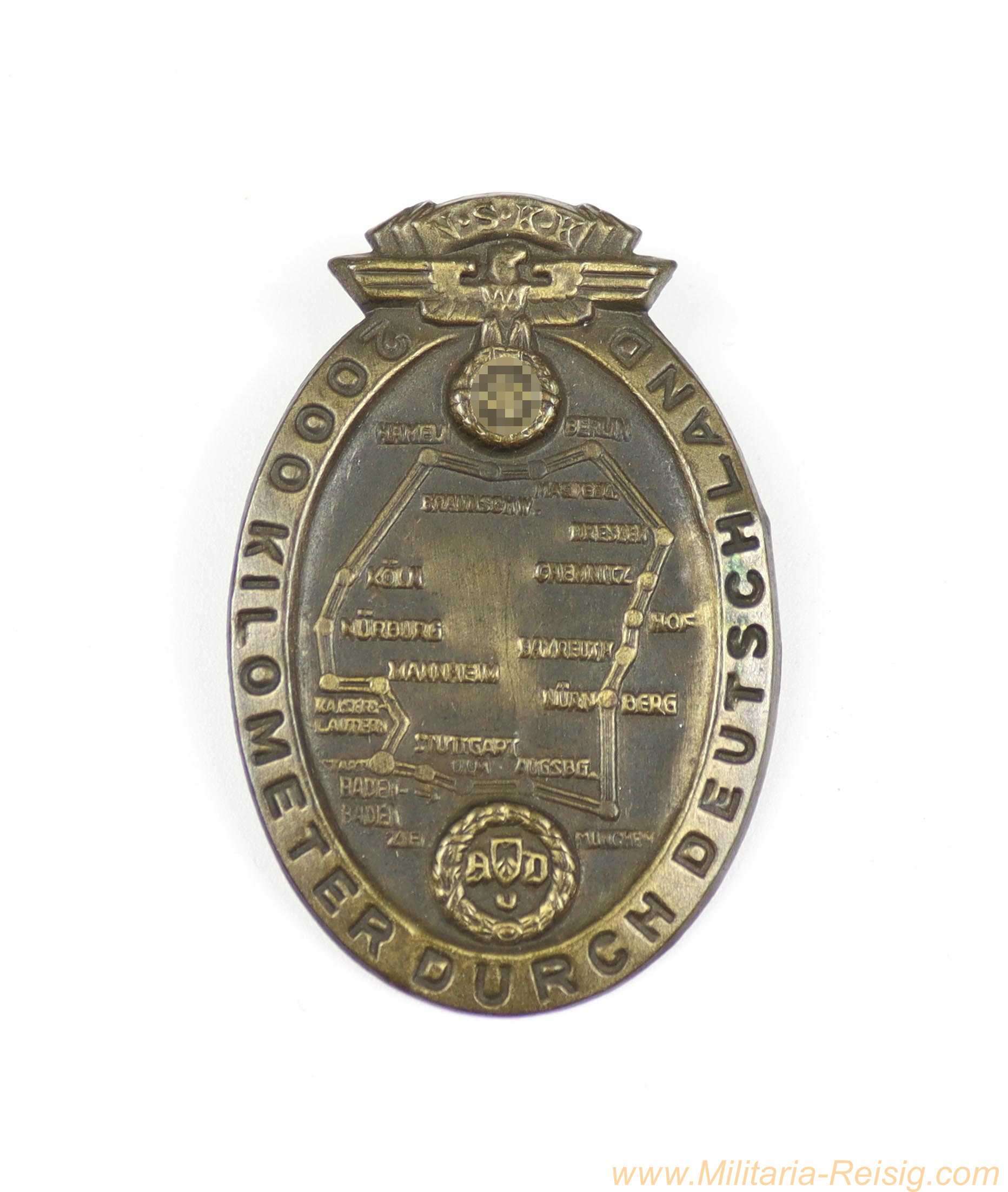 NSKK Abzeichen 2000 Kilometer durch Deutschland