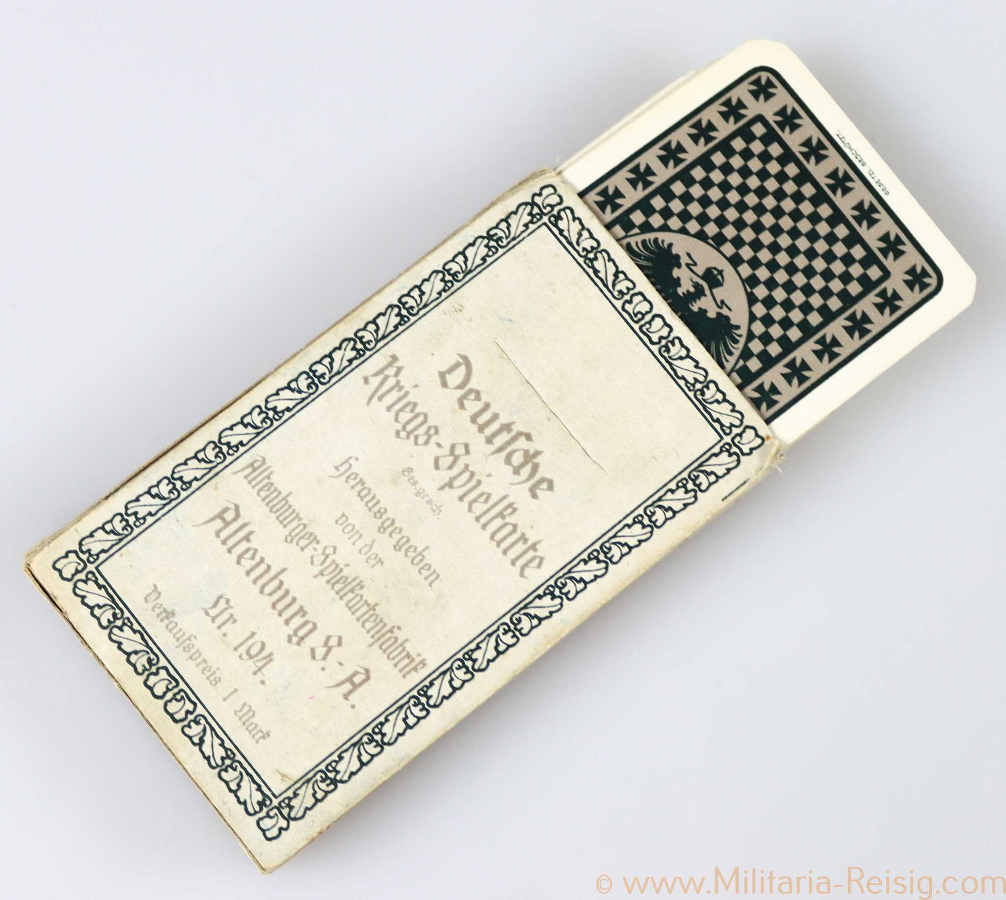 Deutsche Kriegs-Spielkarte, Herst. Altenburger Spielkartenfabrik, 1. WK