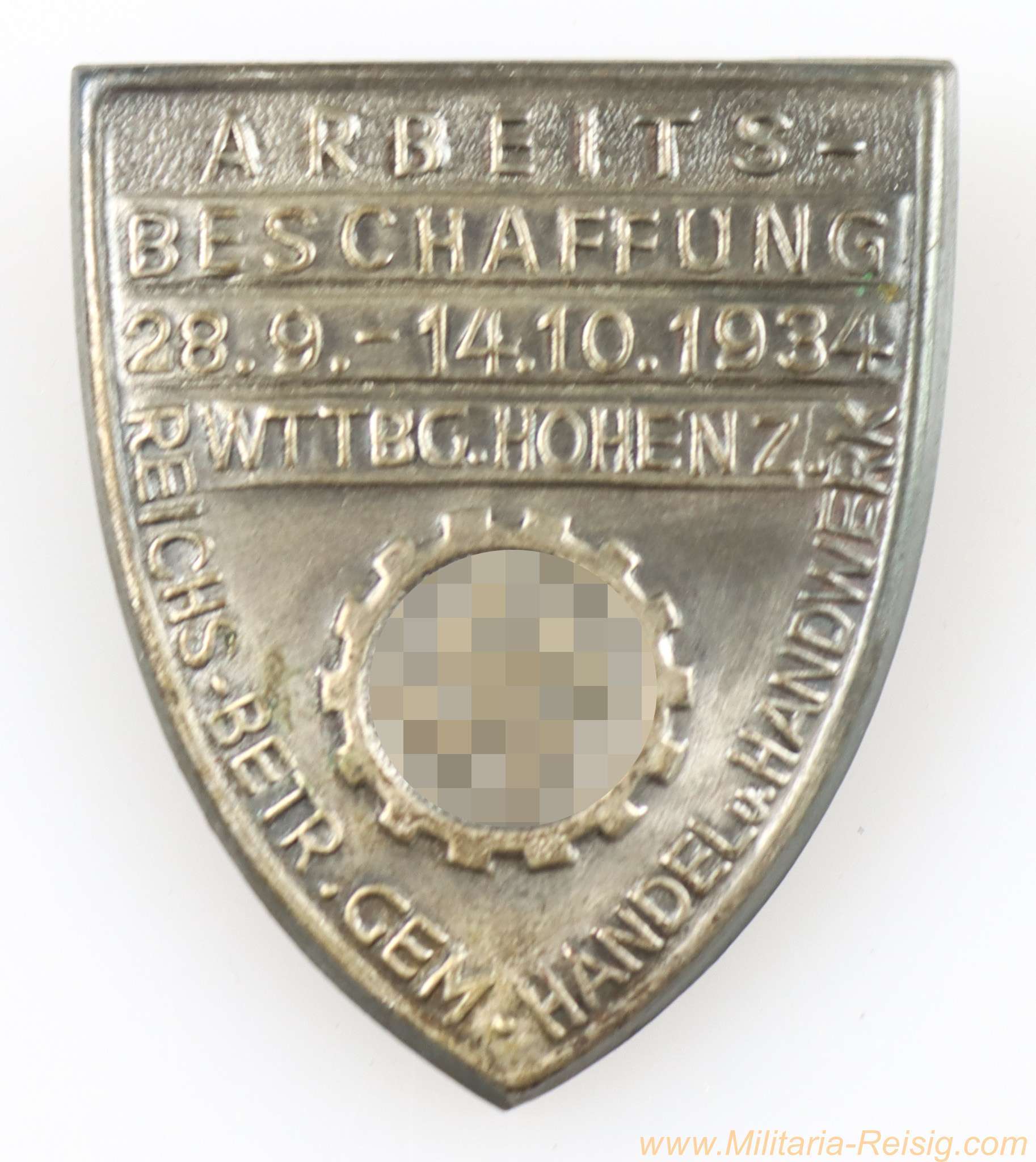 DAF Abzeichen - Arbeitsbeschaffung 28.9.-14.10.1934 Württemberg-Hohenzollern