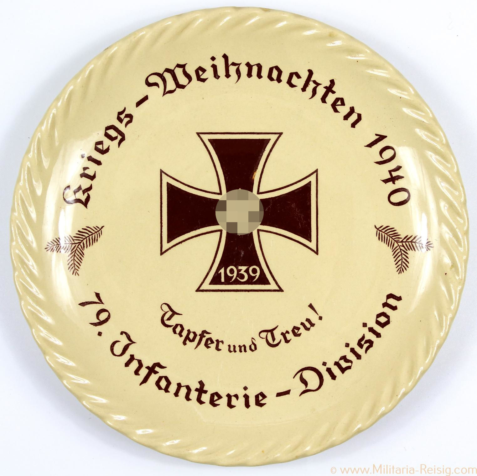 Wandteller Kriegs-Weihnachten 1940, 79. Infanterie Division, Tapfer und Treu!