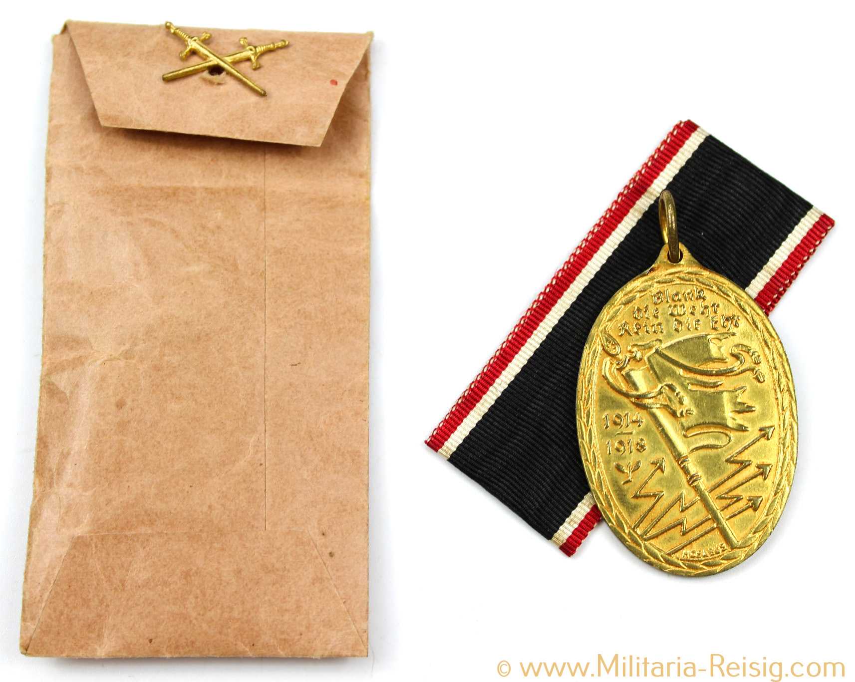 Kyffhäuser-Denkmünze für 1914/18 in Verleihungstüte