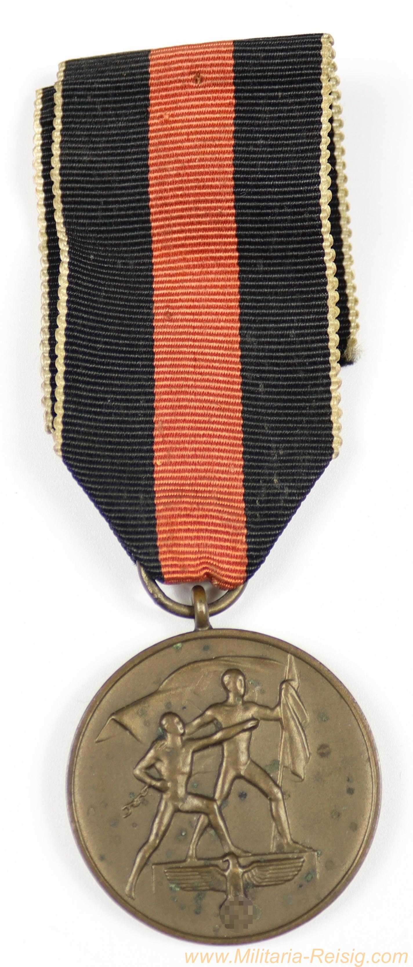 Medaille zur Erinnerung an den 1. Oktober 1938