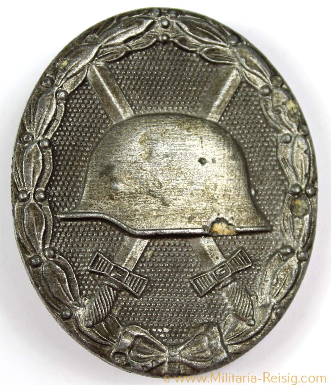 Verwundetenabzeichen in Silber, Herst. 65 (Klein & Quenzer, Oberstein) entnazifiziert