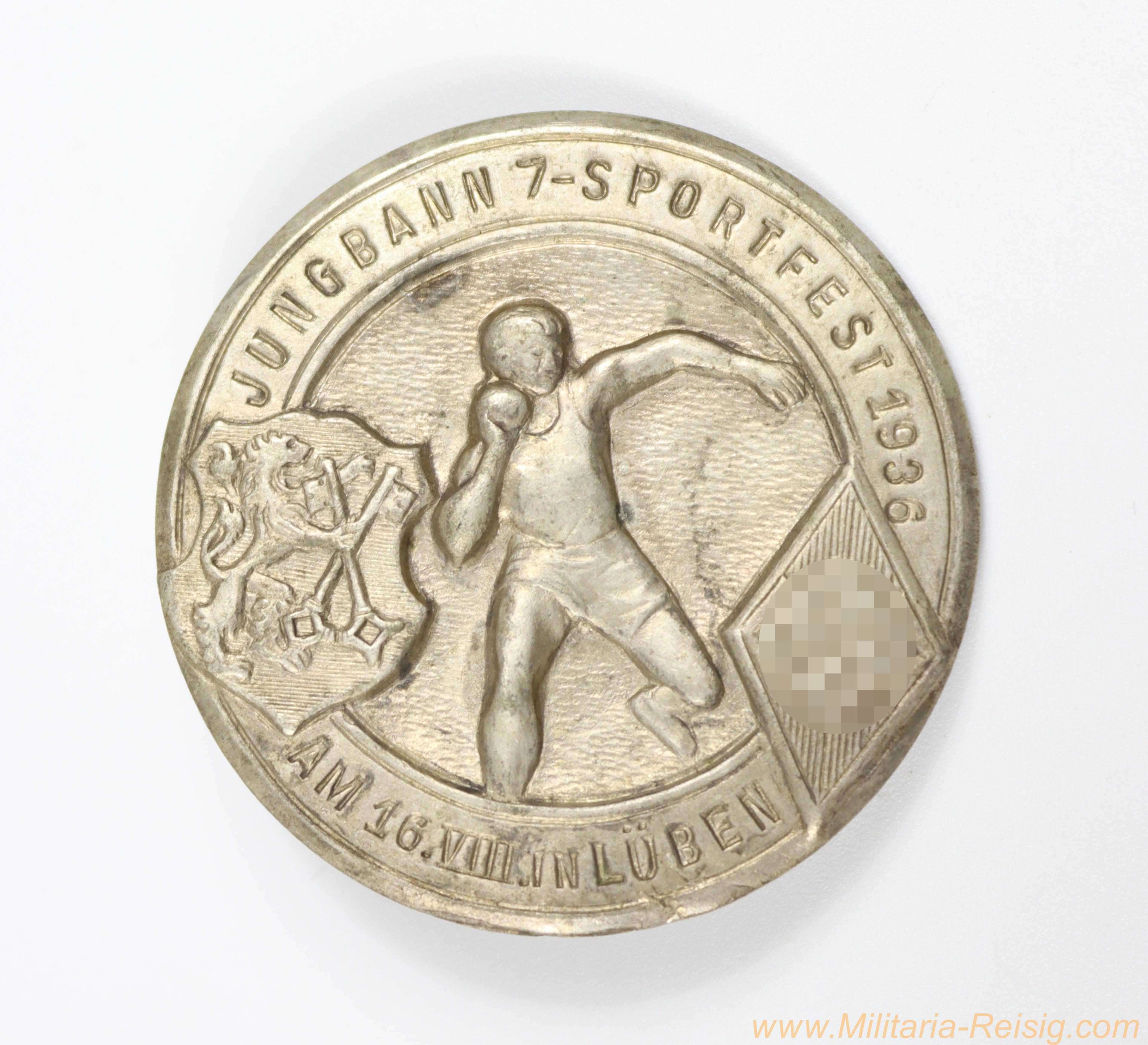 Abzeichen "Jungbann 7 - Sportfest Lüben 1936"