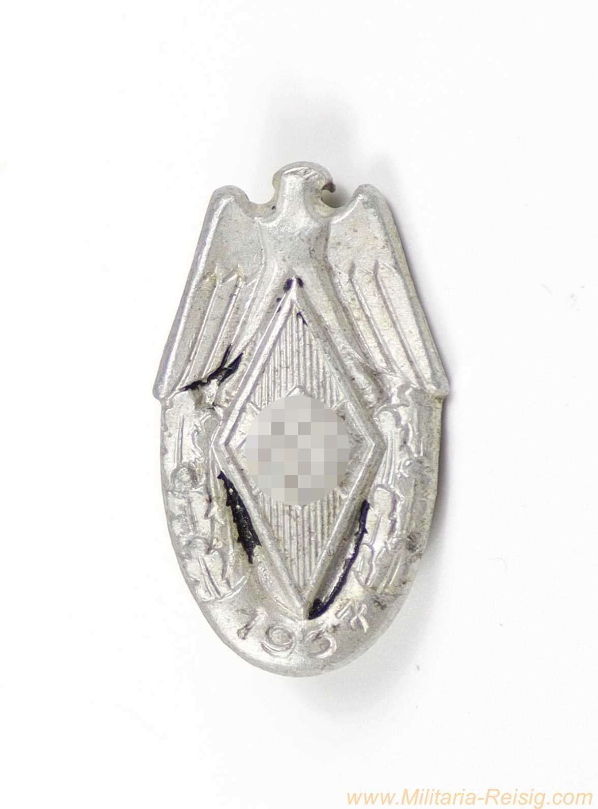 HJ Siegernadel 1937 - Hersteller Hillenbrand & Bröer, Lüdenscheid