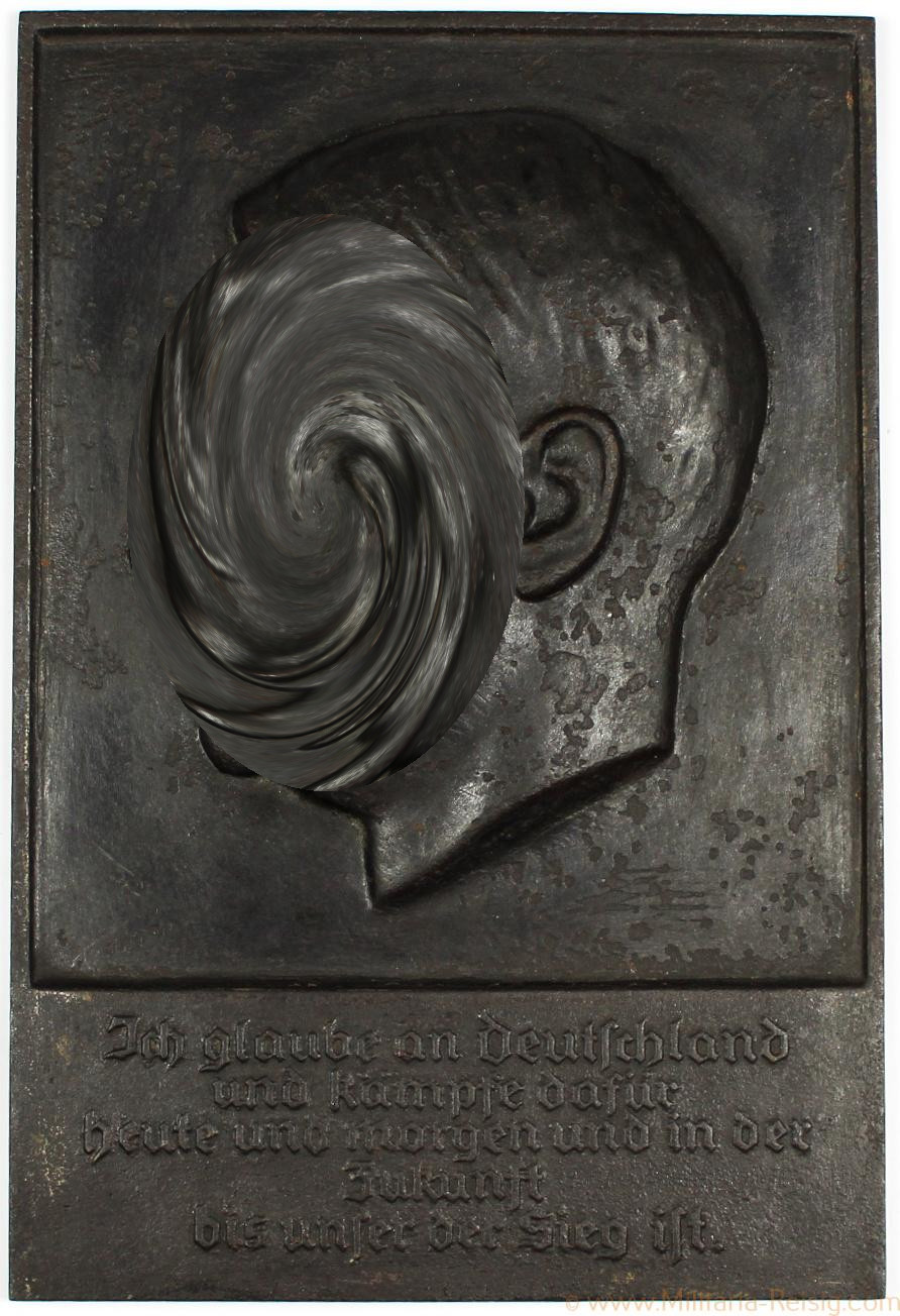 Plakette / Wandrelief "Adolf Hitler", Herst. W. Wolff 3