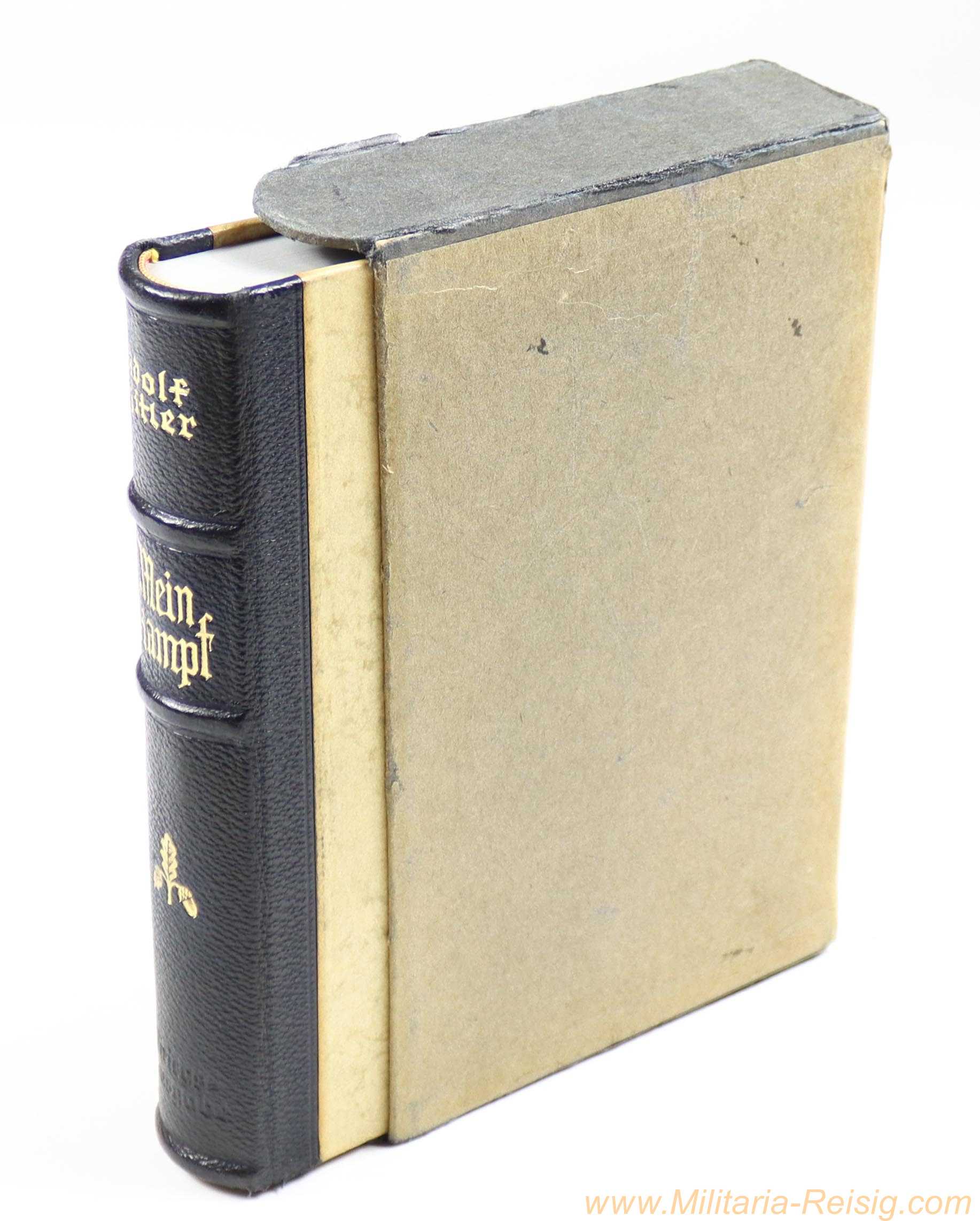 "Mein Kampf" – Hochzeitsausgabe 1941 mit Widmungsblatt und Schuber