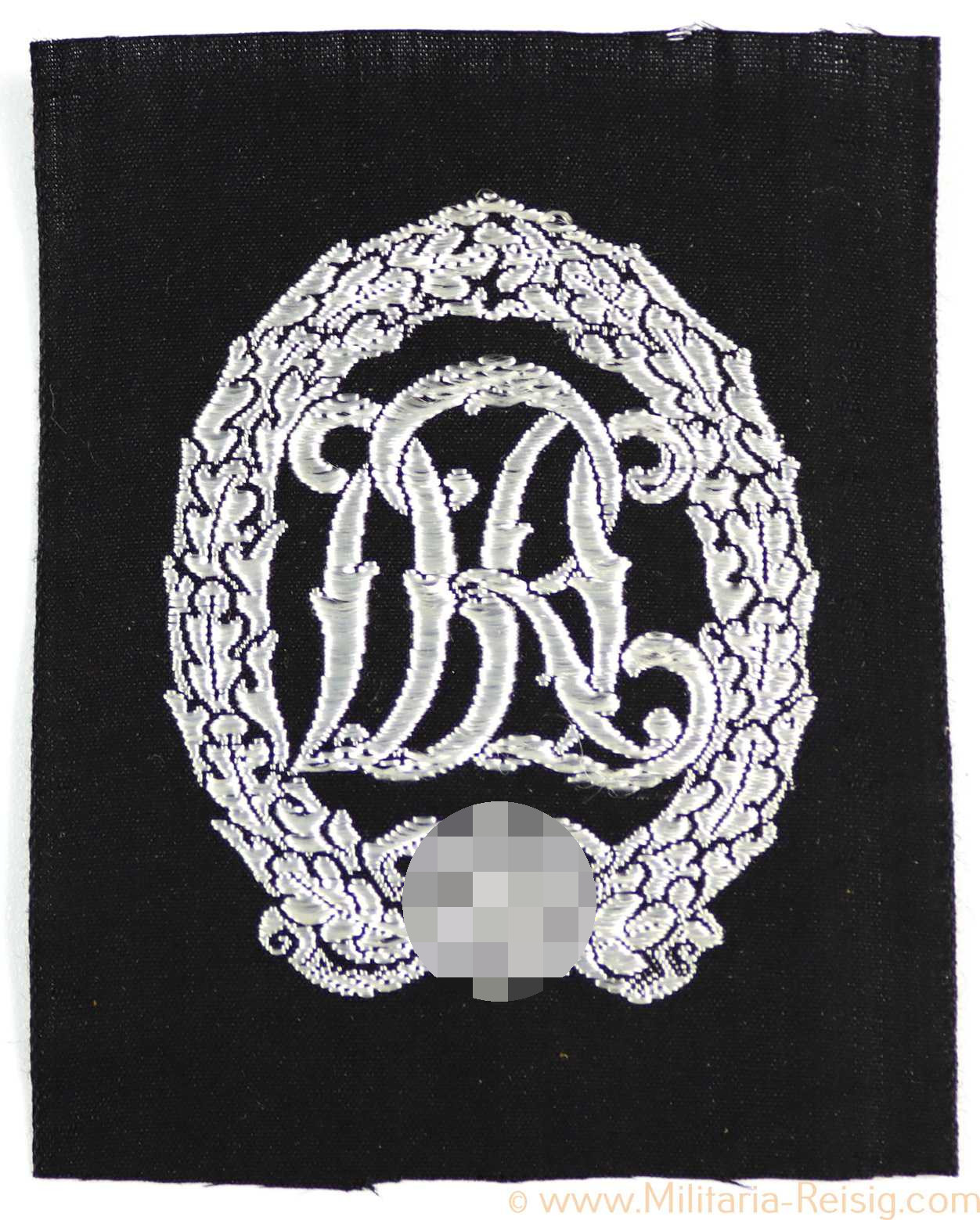 Reichssportabzeichen in Silber, Stoffausführung