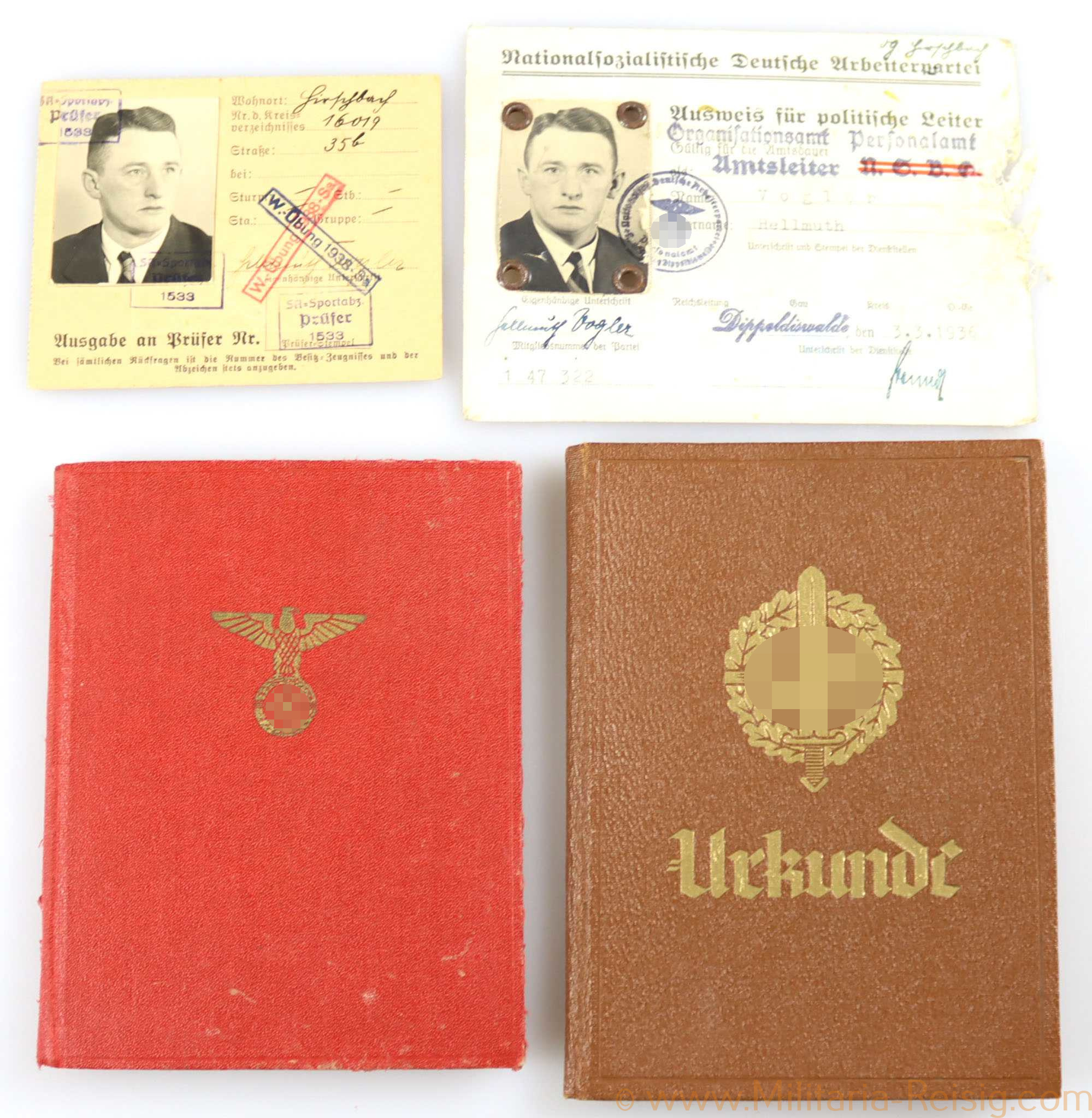 NSDAP Papiernachlass eines politischen Leiters Nr. 147322, Ortsgruppe Hirschbach