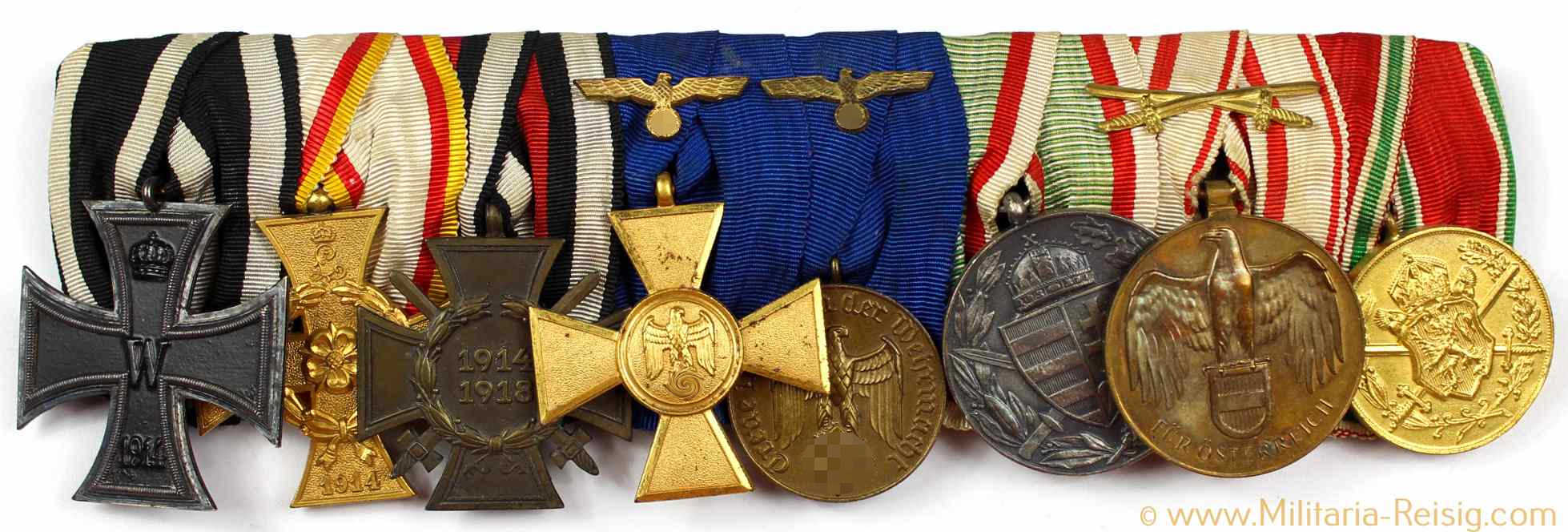 Ordensspange mit 8 Auszeichnungen