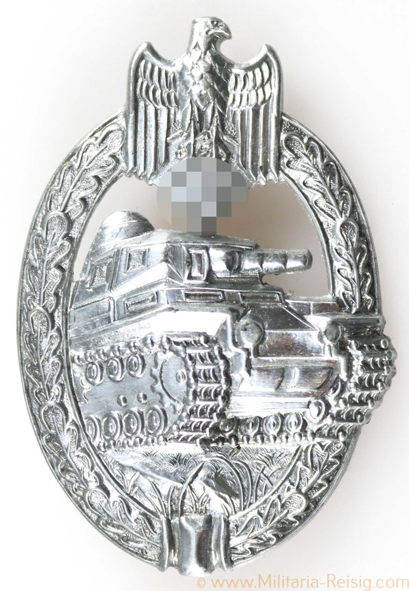 Panzerkampfabzeichen in Silber, Hersteller AS im Dreieck